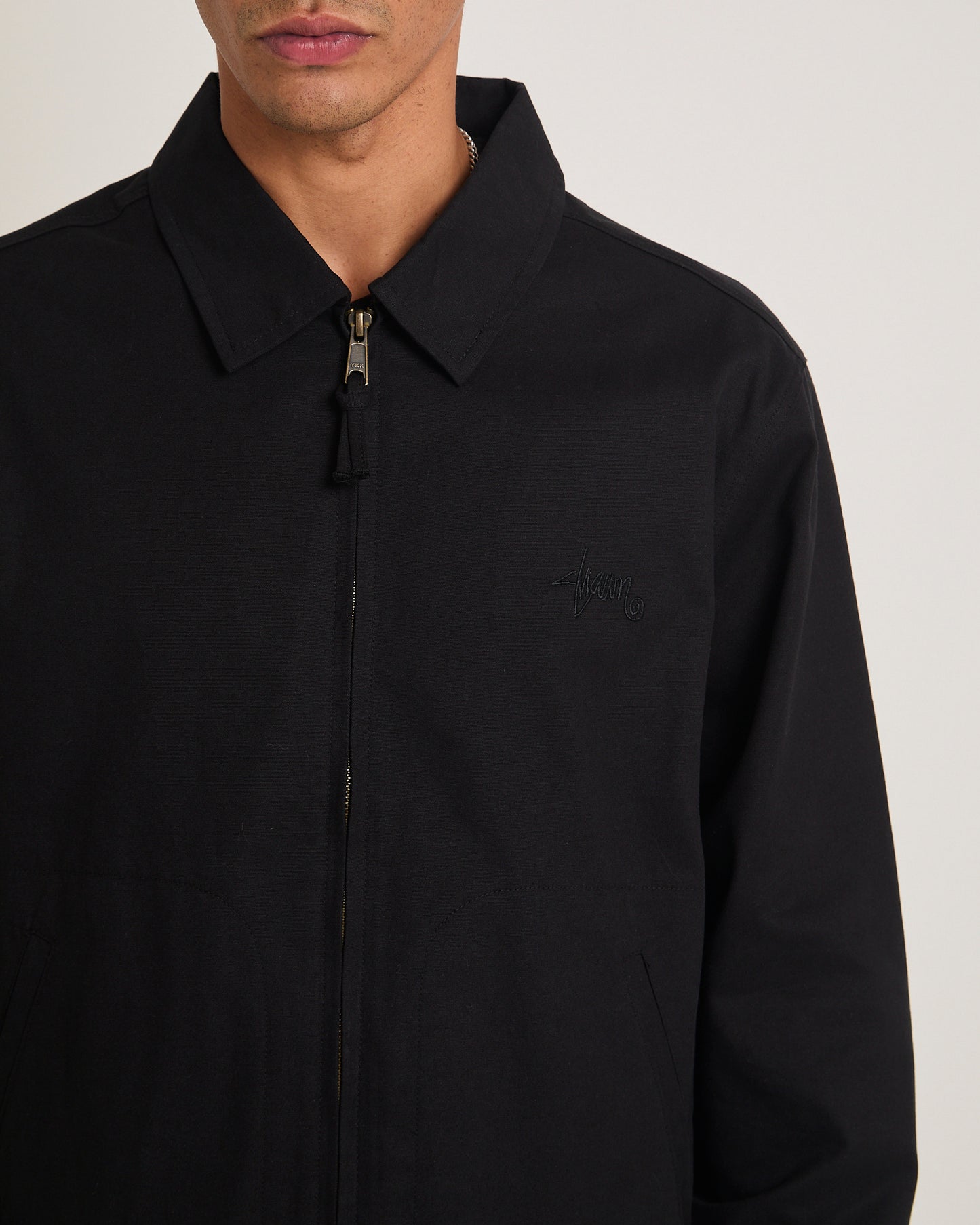 Unlined Canvas Zip Jacket