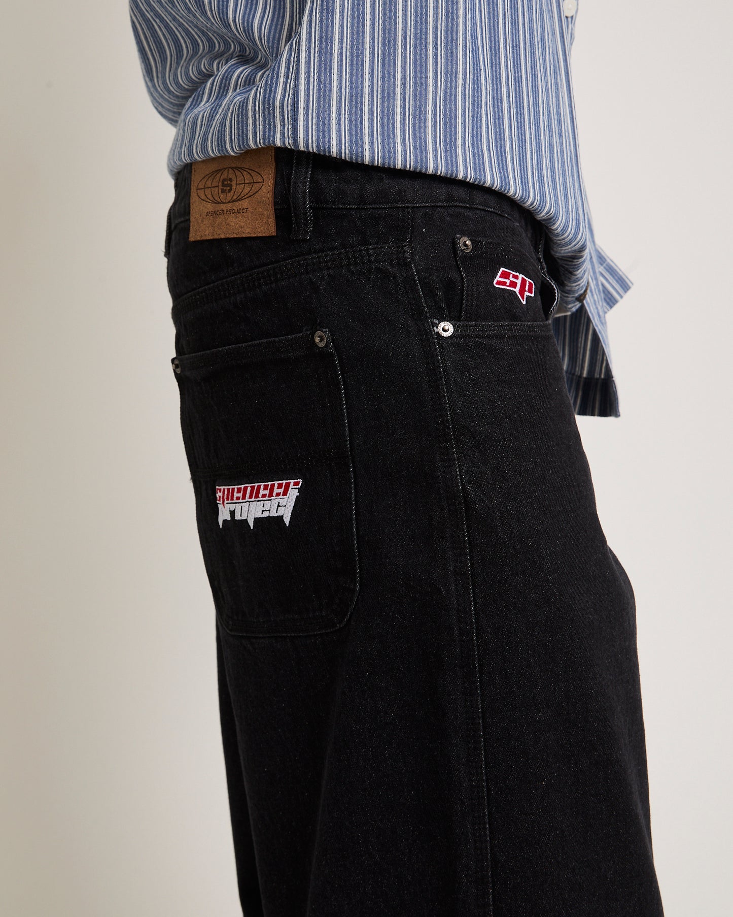 Kay Embroided Wide Leg Denim Pants