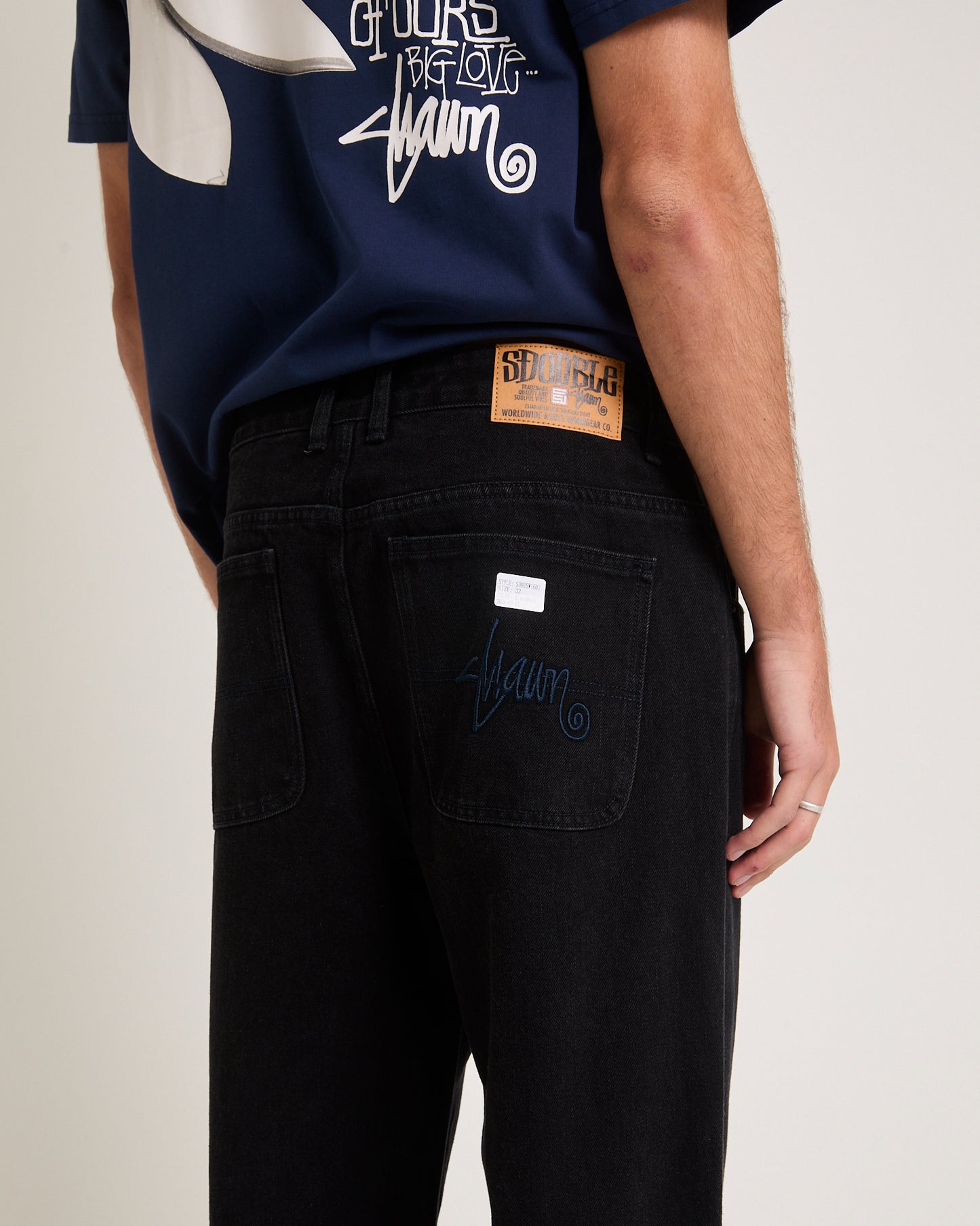 Emb Denim Standard Jeans