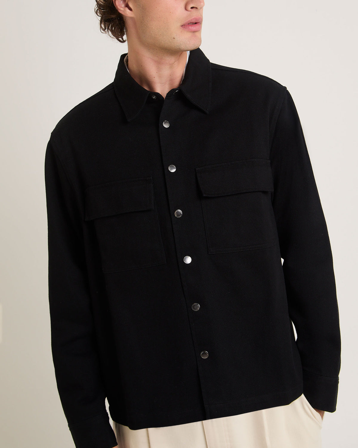 Clement Long Sleeve Overshirt BLACK