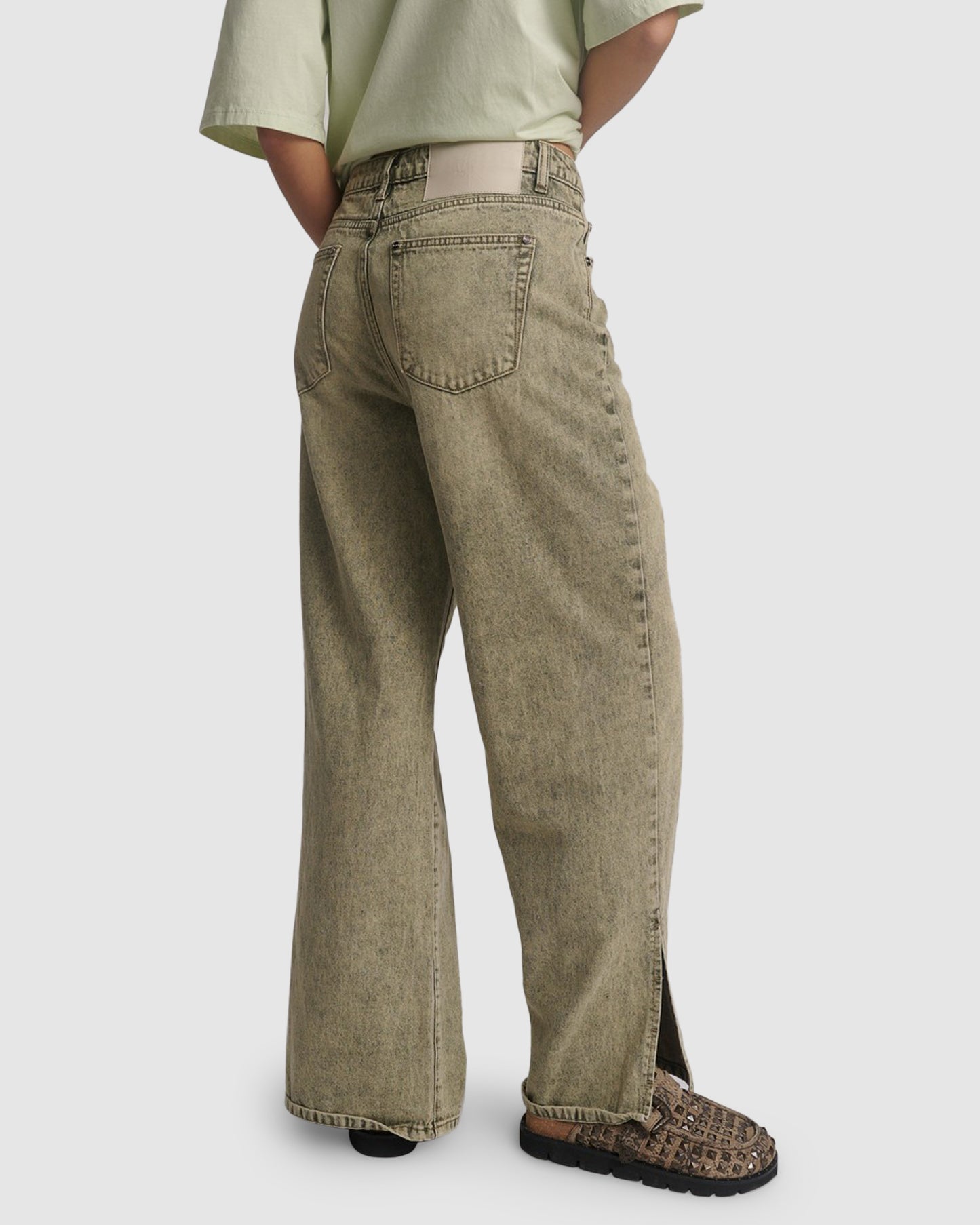 Billie Mid Waist Long Rise Straight Leg Denim Jeans