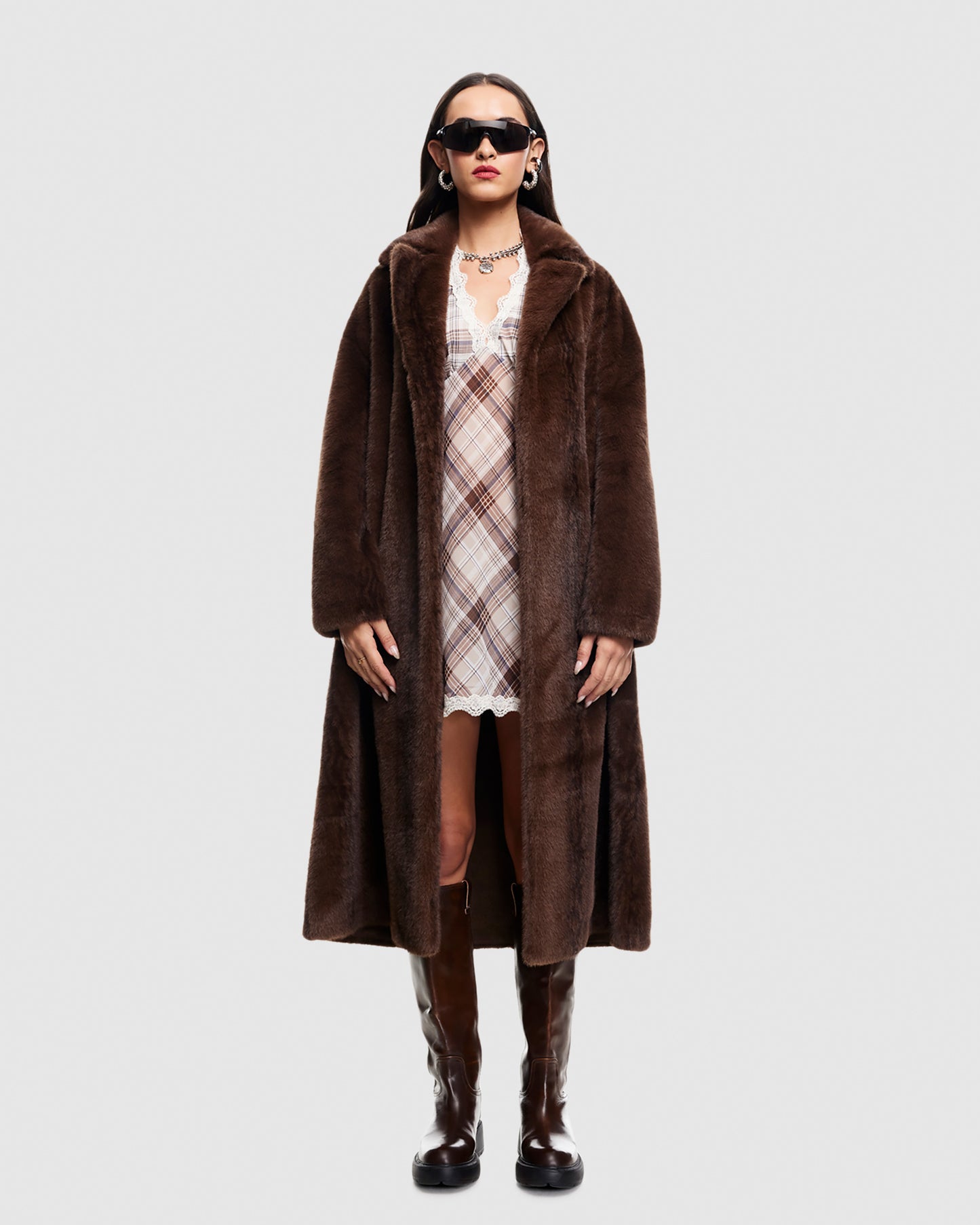 Moss Faux Fur Coat