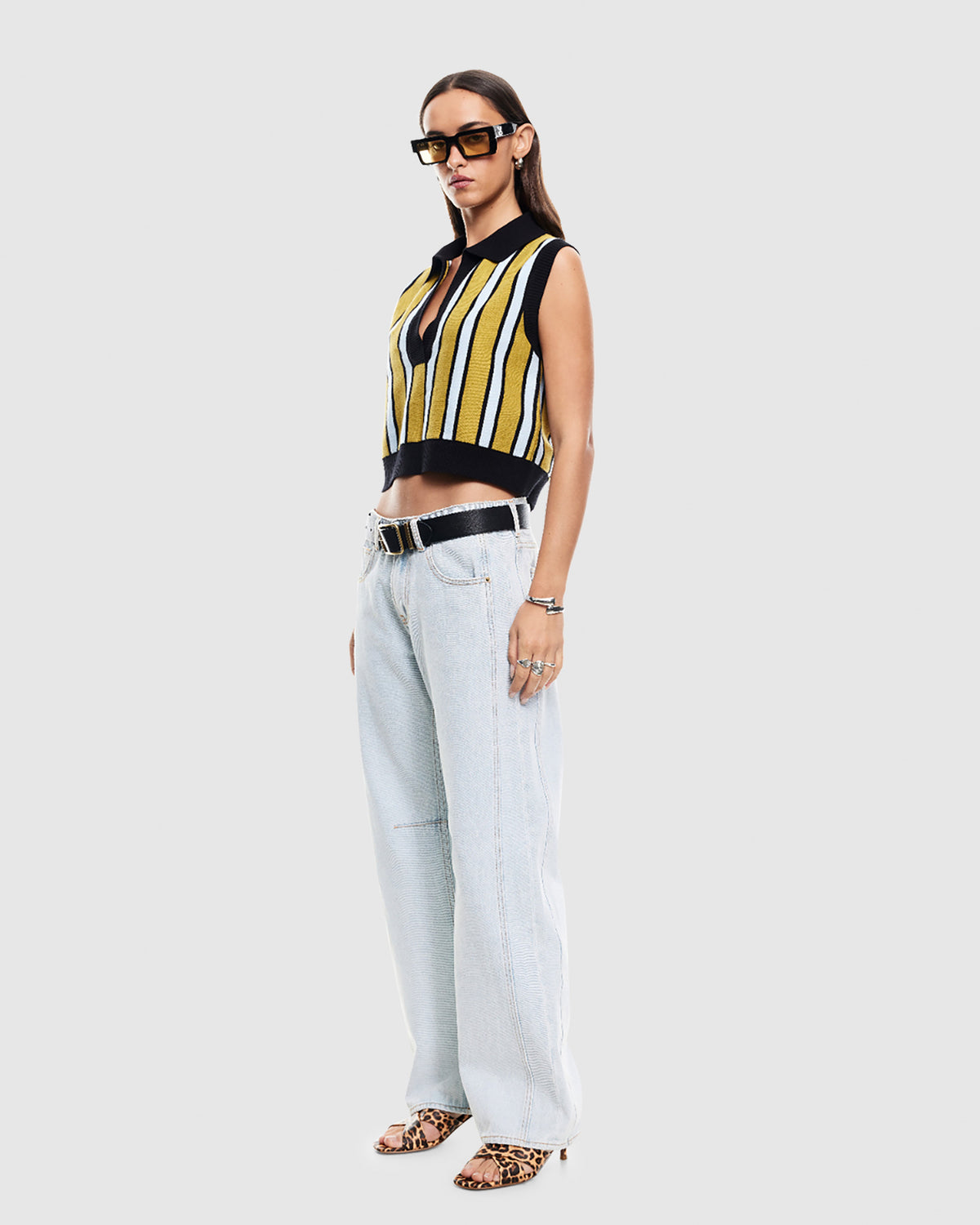 Malibu Boyfriend Vest EARTH STRIPE