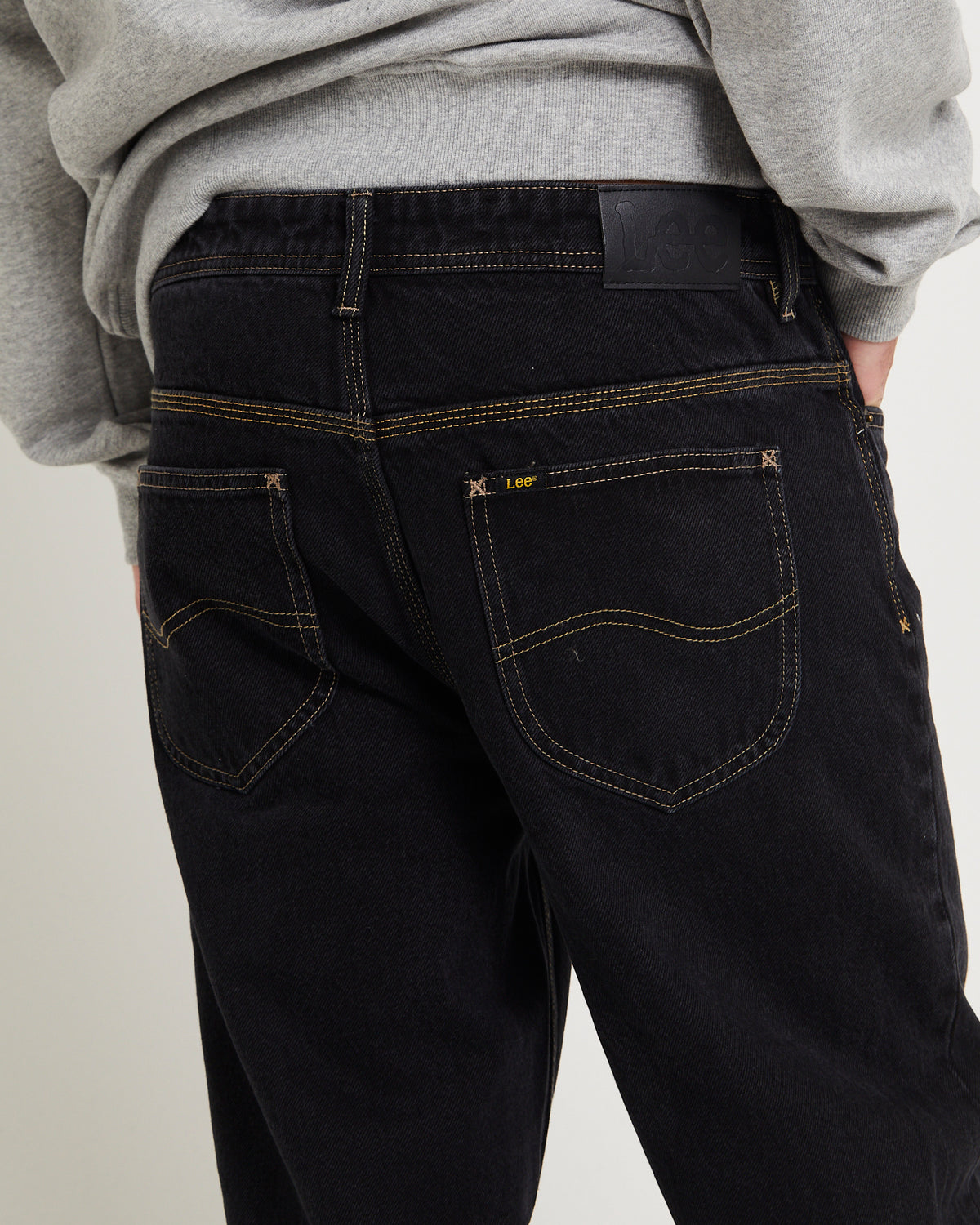 L-Four Baggy Denim Jeans Black Superused