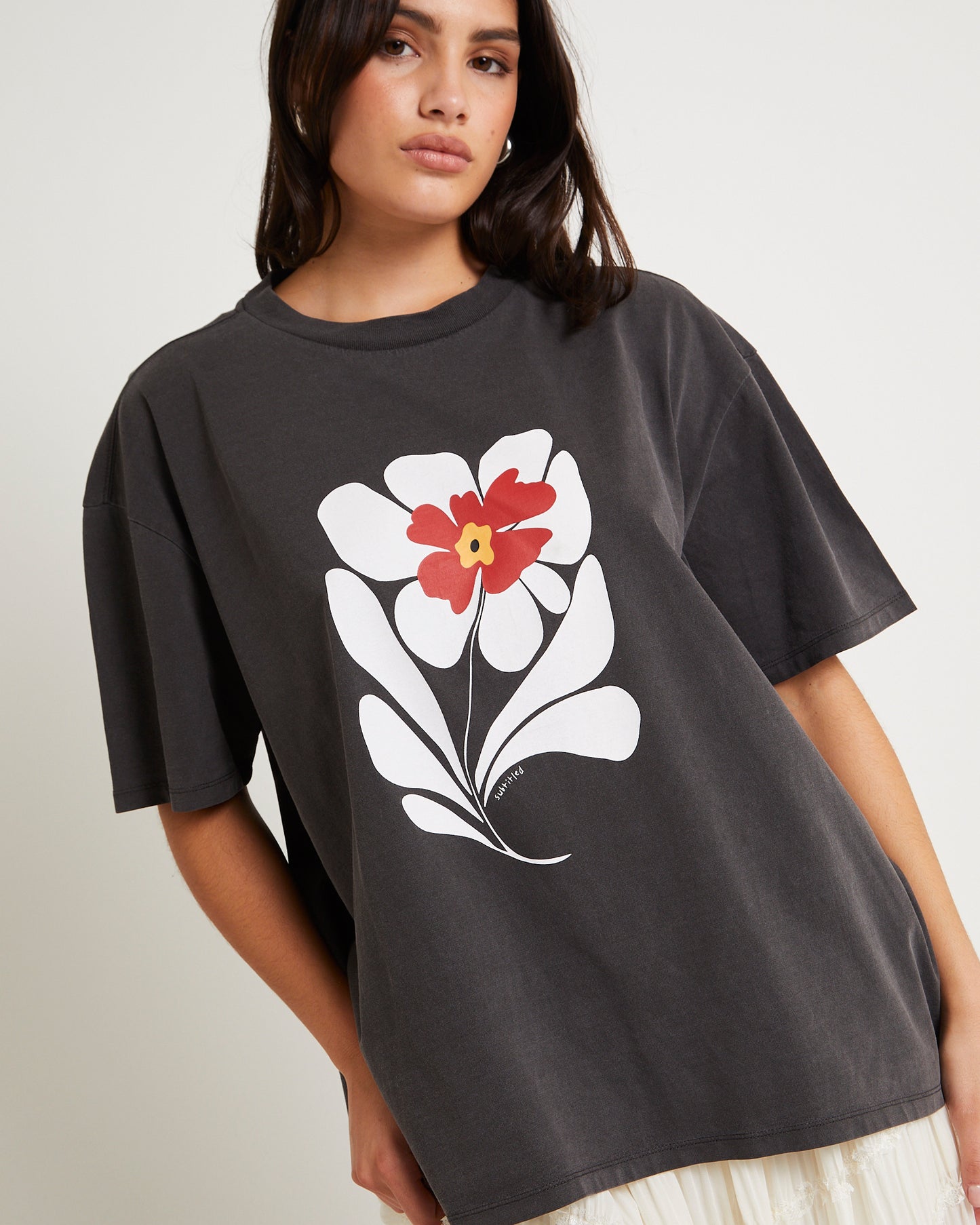 Flora Washed Oversized T-Shirt