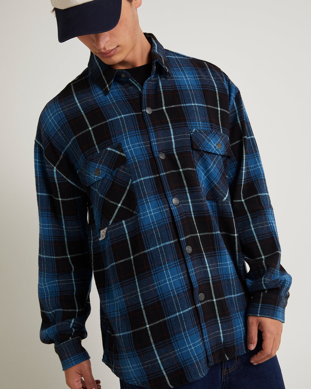 Denver Flanno Long Sleeve Shirt GREY