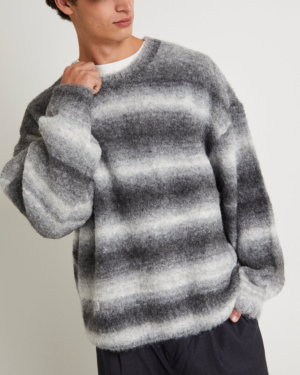 Luster Ombre Knit Jumper GREY