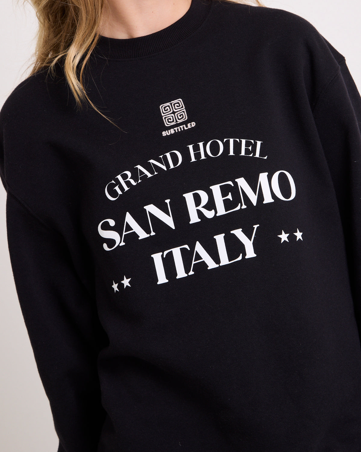 Grand Hotel Crew Neck Jumper BLACK