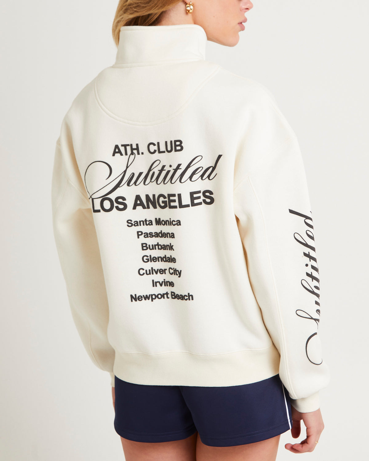 Los Angeles Quarter Zip Jumper BEIGE