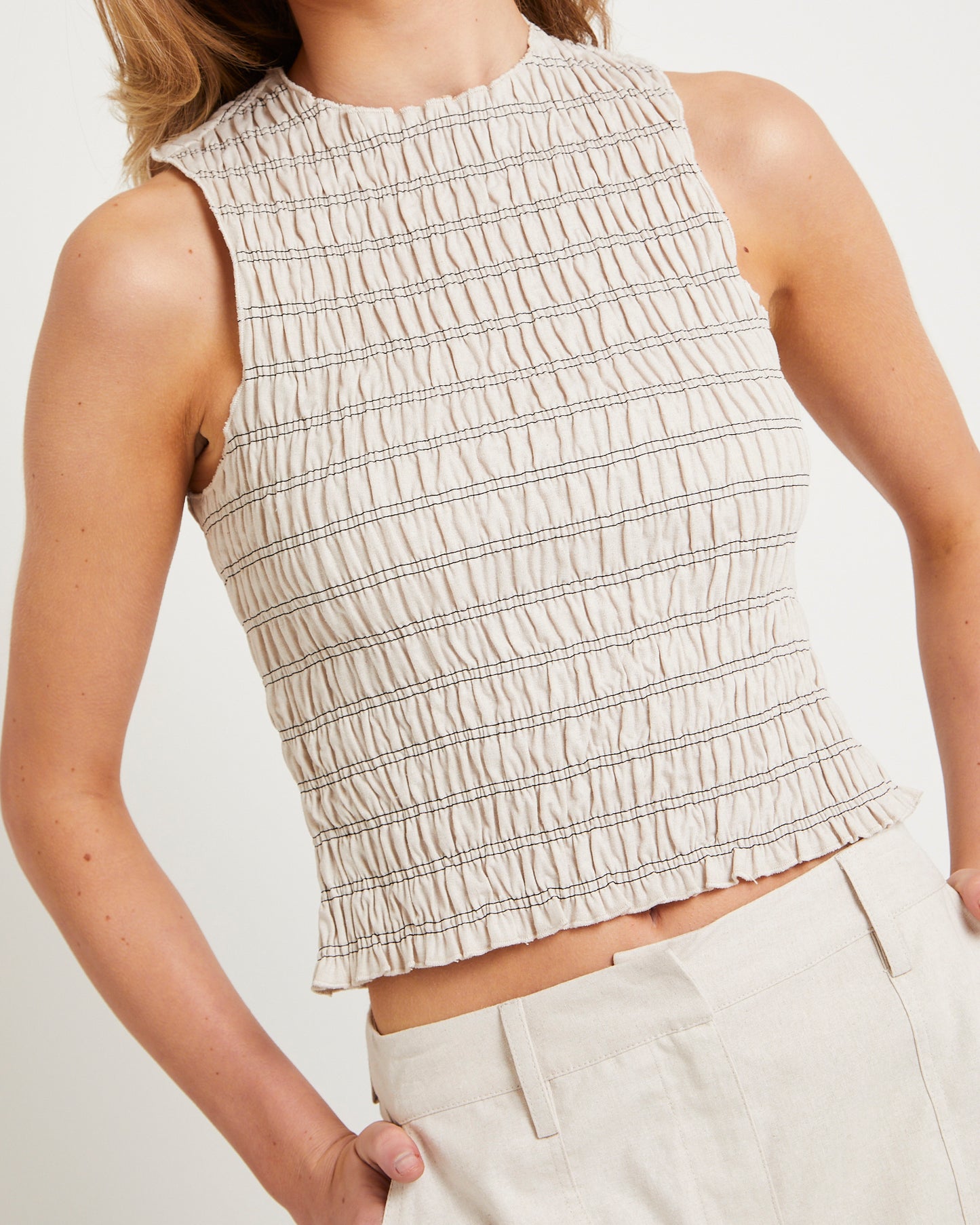 Delmore Shirred Top