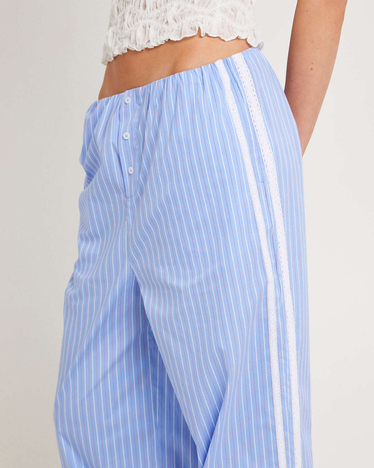 Hideaway Side Stripe Pants BLUE