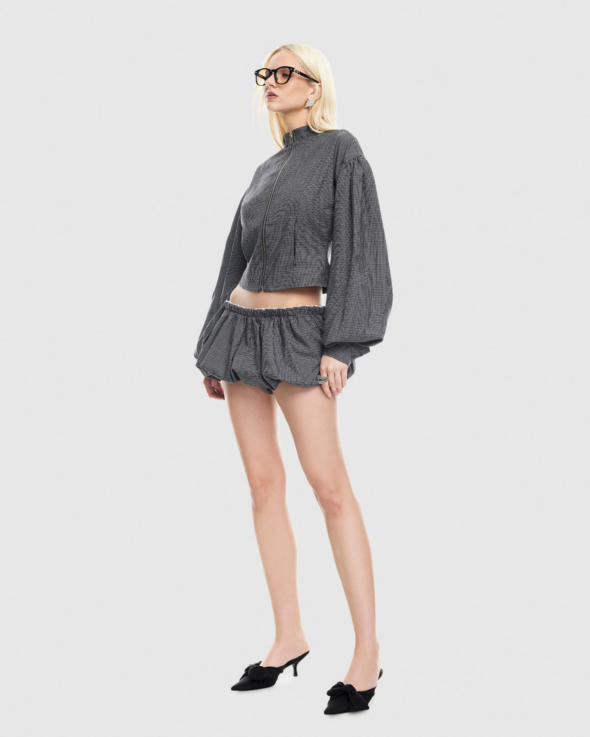 Eclipse Mini Shorts ONYX PLAID