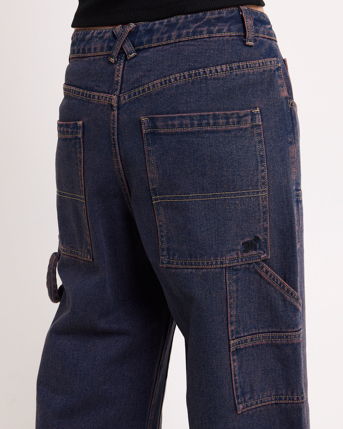 Baggy Double Knee Carpenter Denim Jeans INDIGO