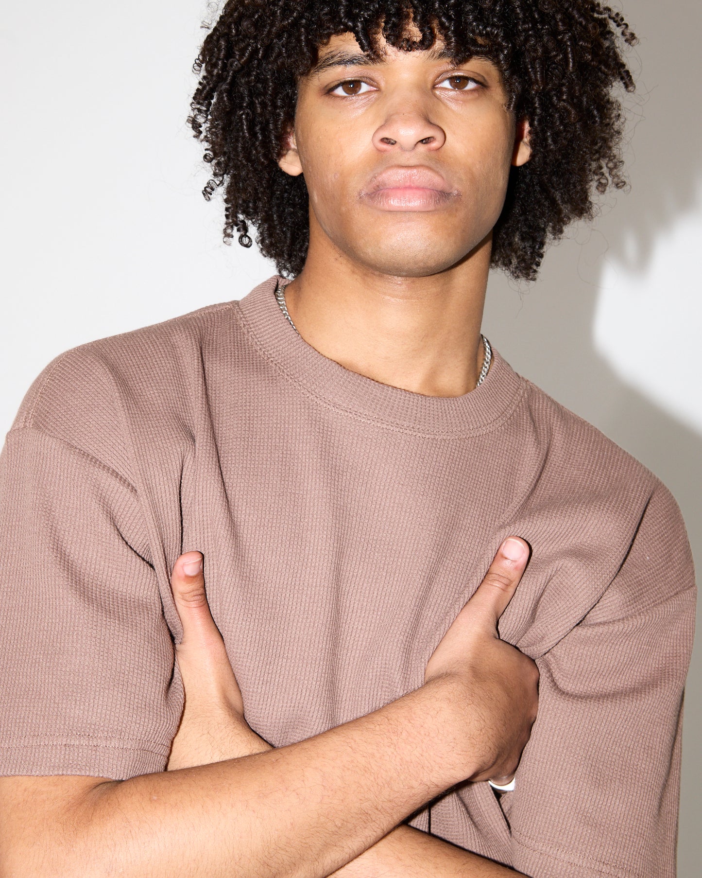 Waffle Crop T-Shirt PUTTY