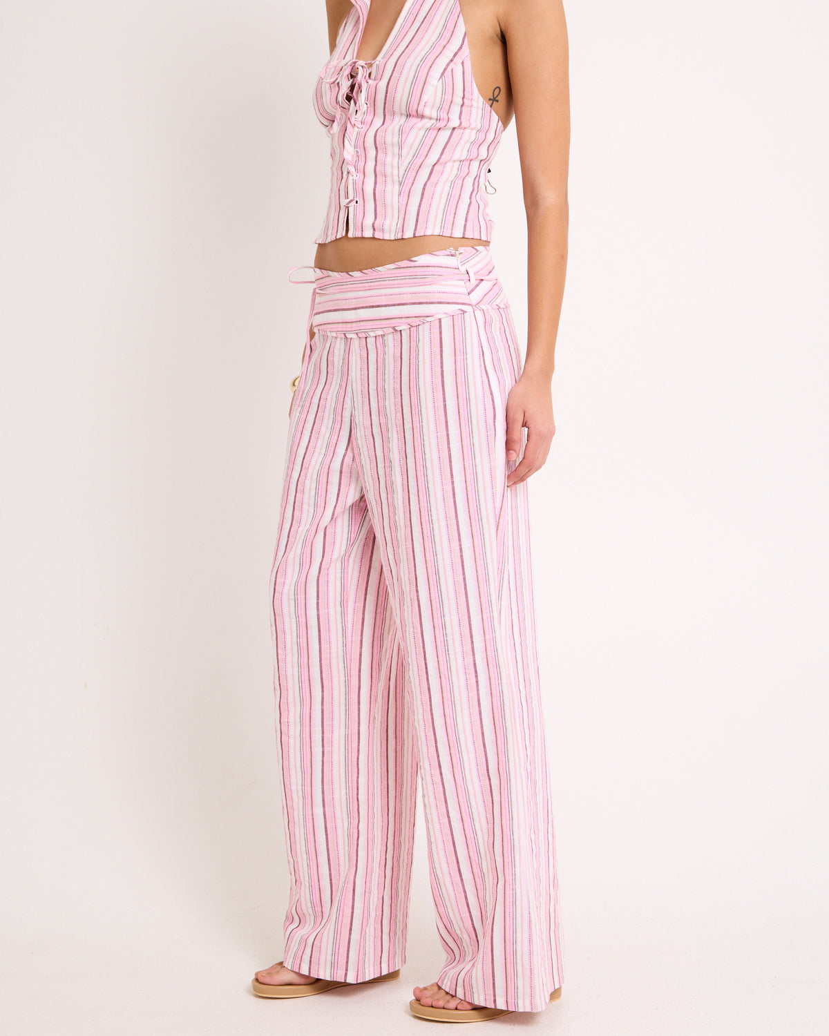 Salina Stripe Pants PINK STRIPE