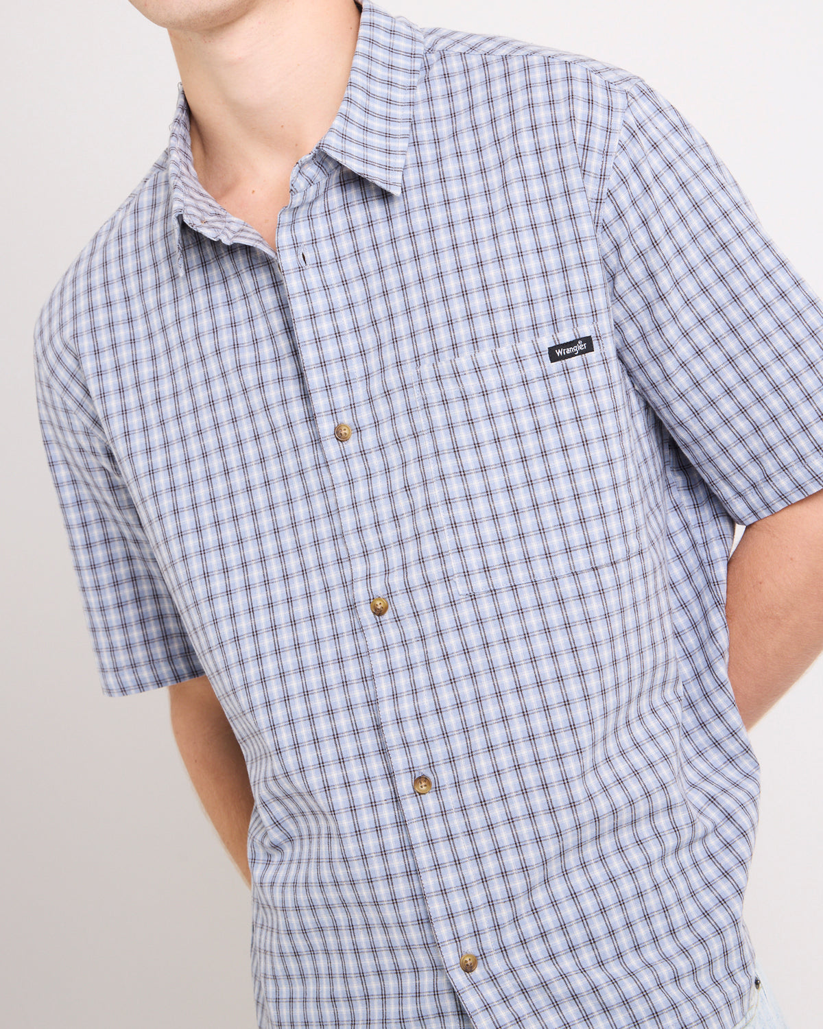 Box Resort Short Sleeve Shirt CONCRETE SKY