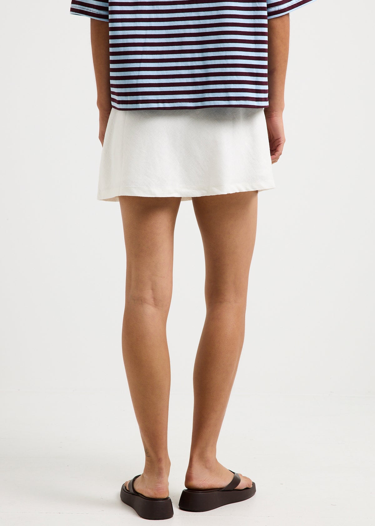 Ella Linen Mini Skirt WHITE