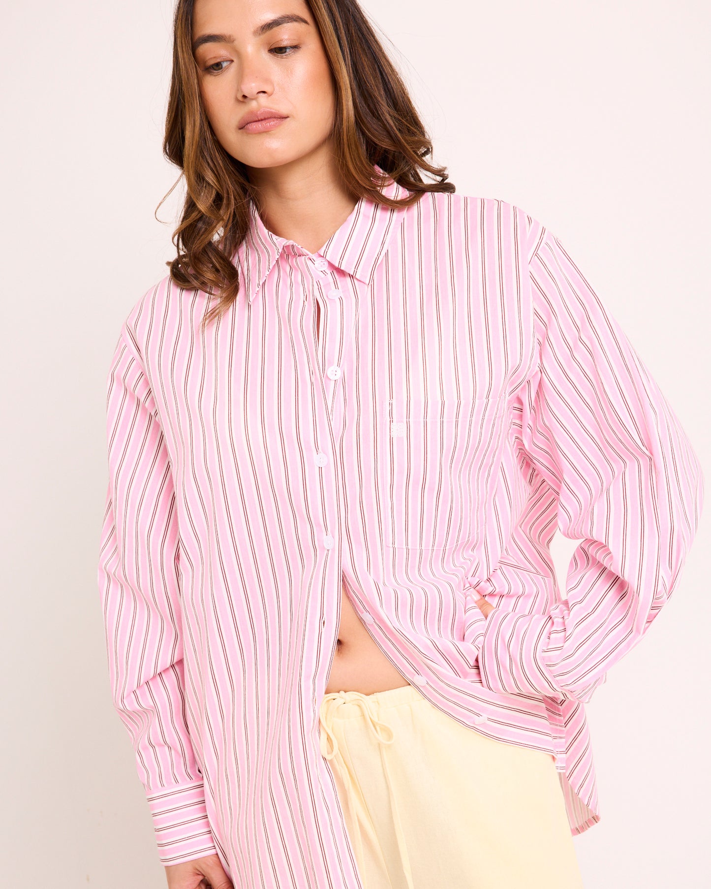 Coby Crisp Oversized Long Sleeve Shirt
