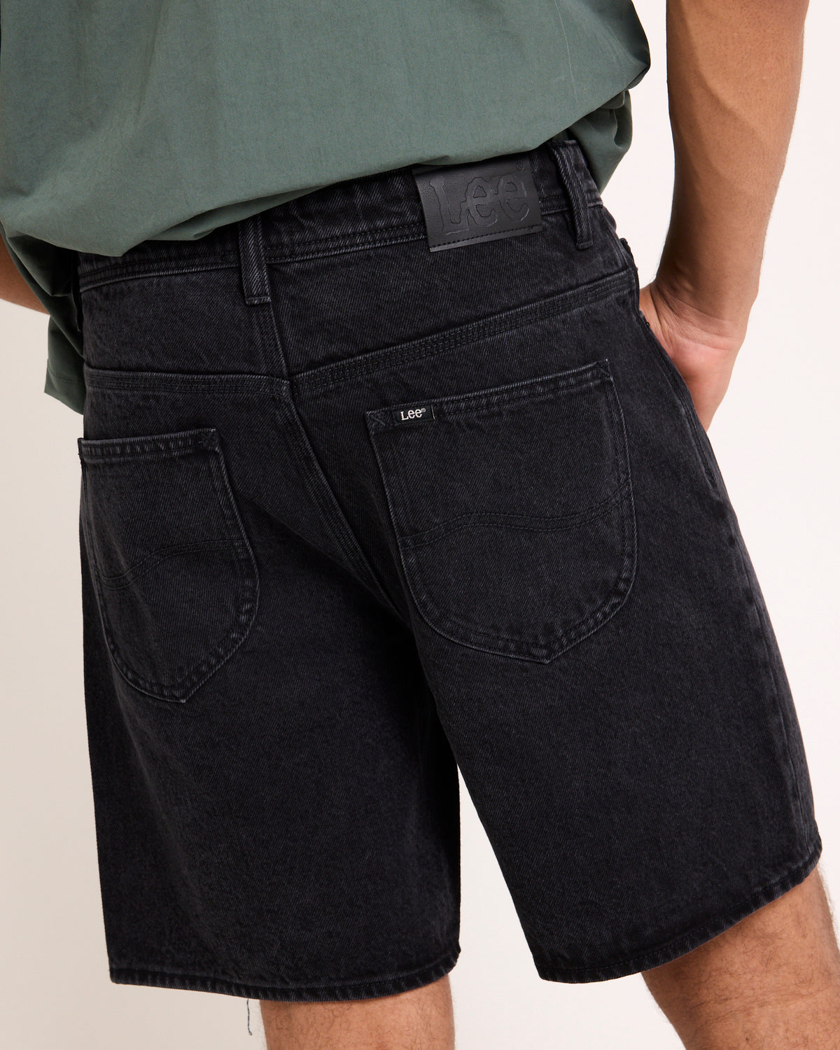 L-Four Baggy Denim Shorts HARDWARE BLACK