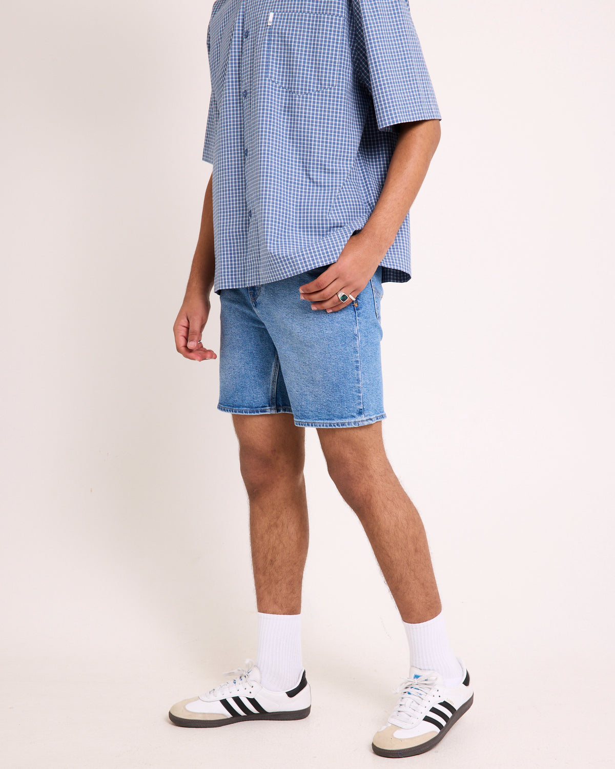 L-Two Slim Denim Shorts BOLD BLUE