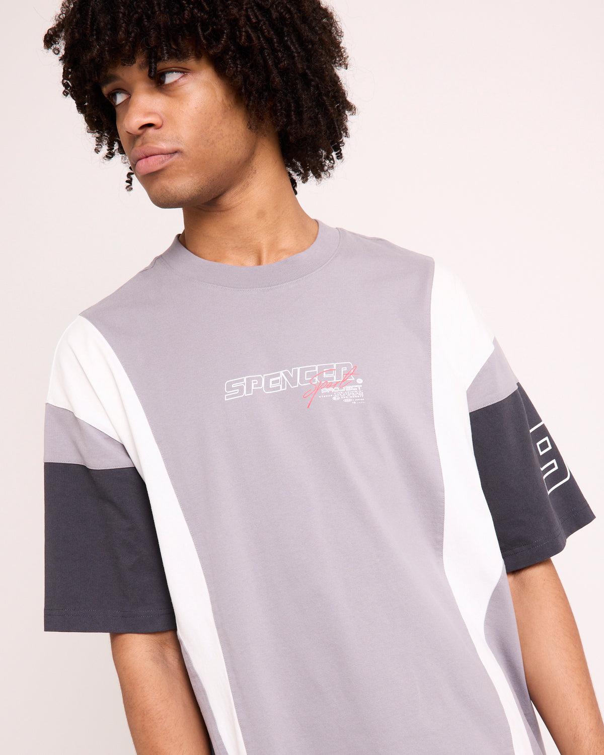 Manual Spliced T-Shirt GREY