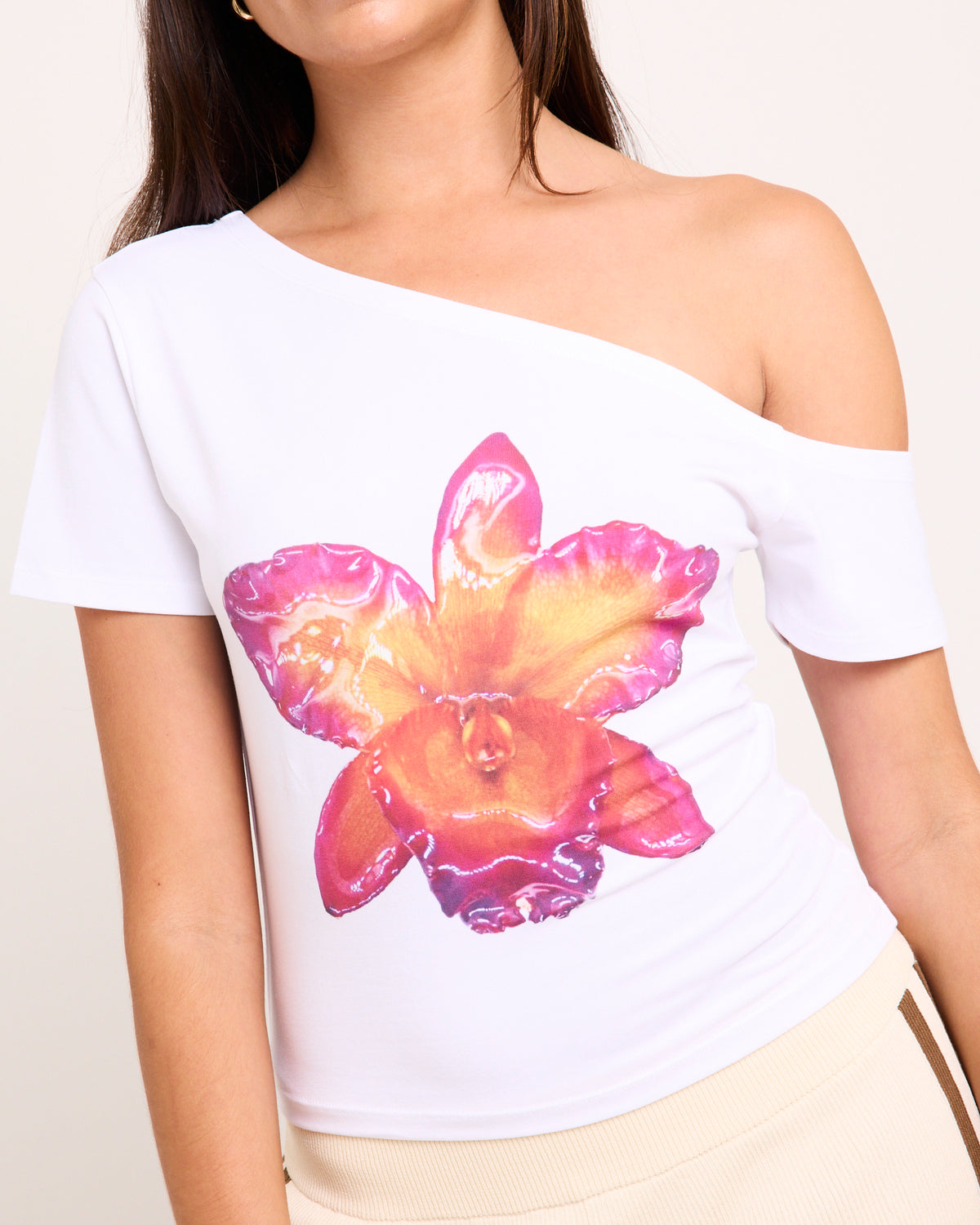 Orchid Slashed Tee WHITE