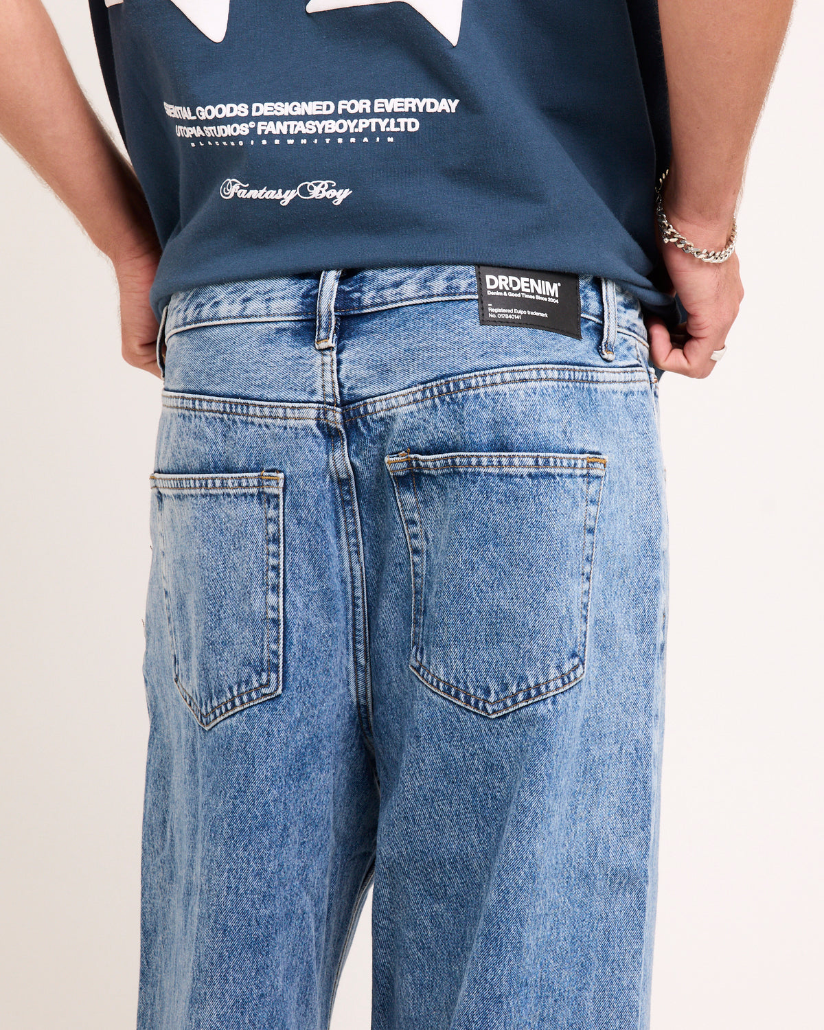 Cormac Baggy Denim Jeans STREAM SKY RETRO