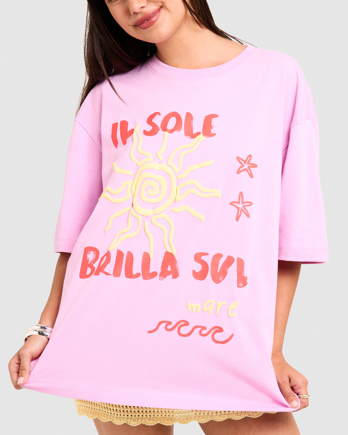 Il Sole Oversized Short Sleeve T-Shirt PURPLE