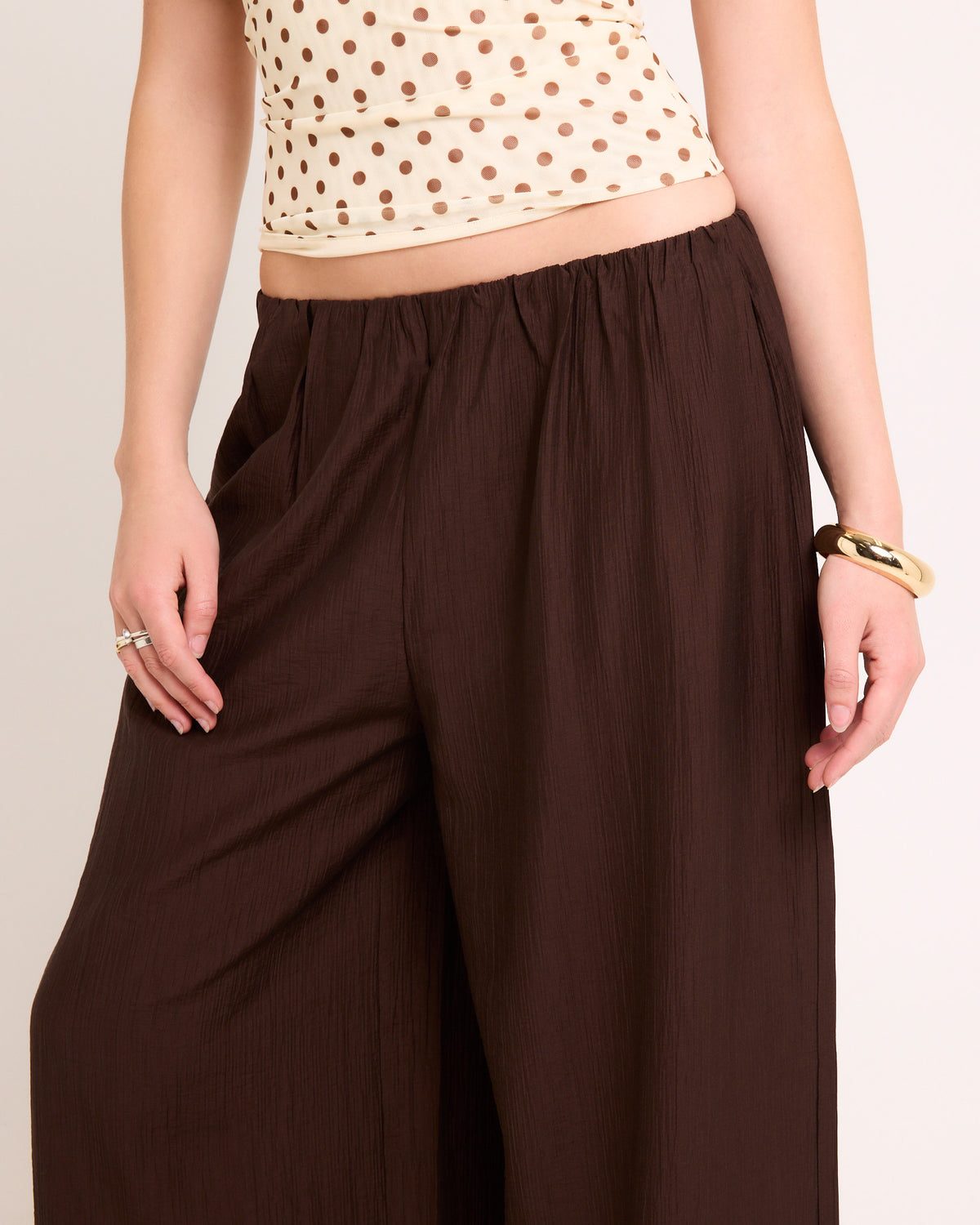 Skye Wide Leg Pants CHOCOLATE