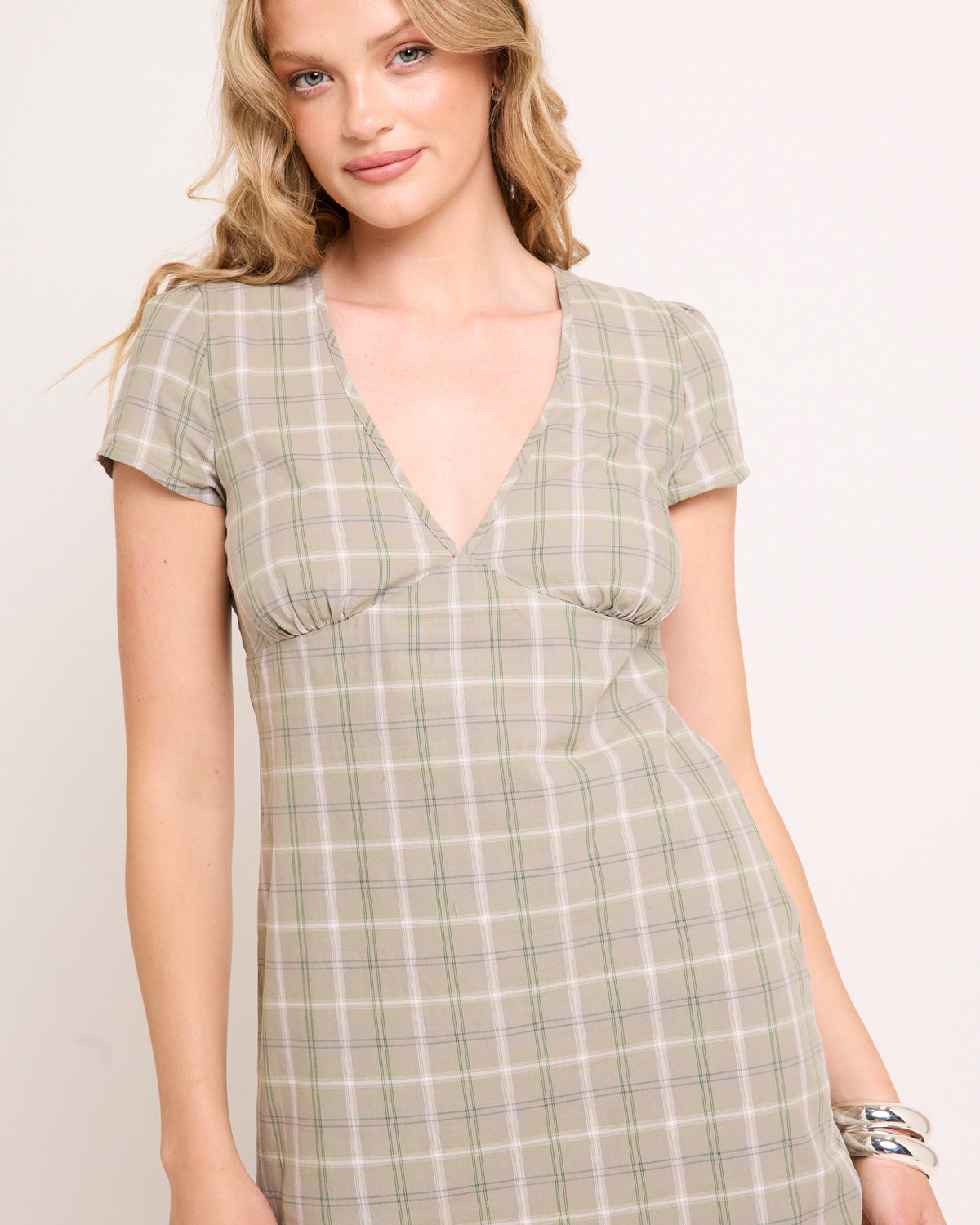 Scout Mini Dress OLIVE CHECK