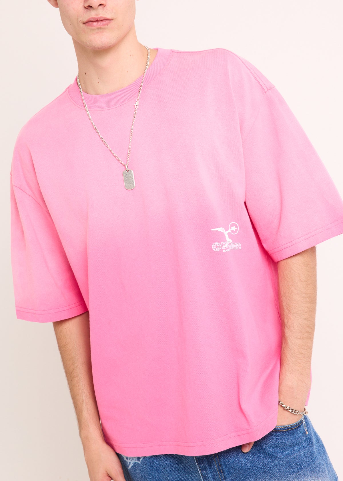 Homme Crop T-Shirt SOFT PINK