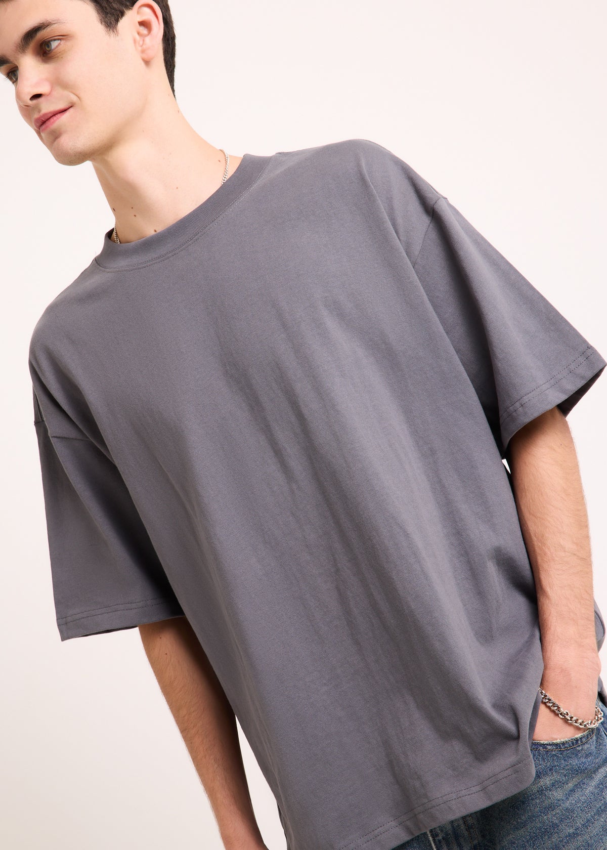 Heavy Crop T-Shirt FROST MARL