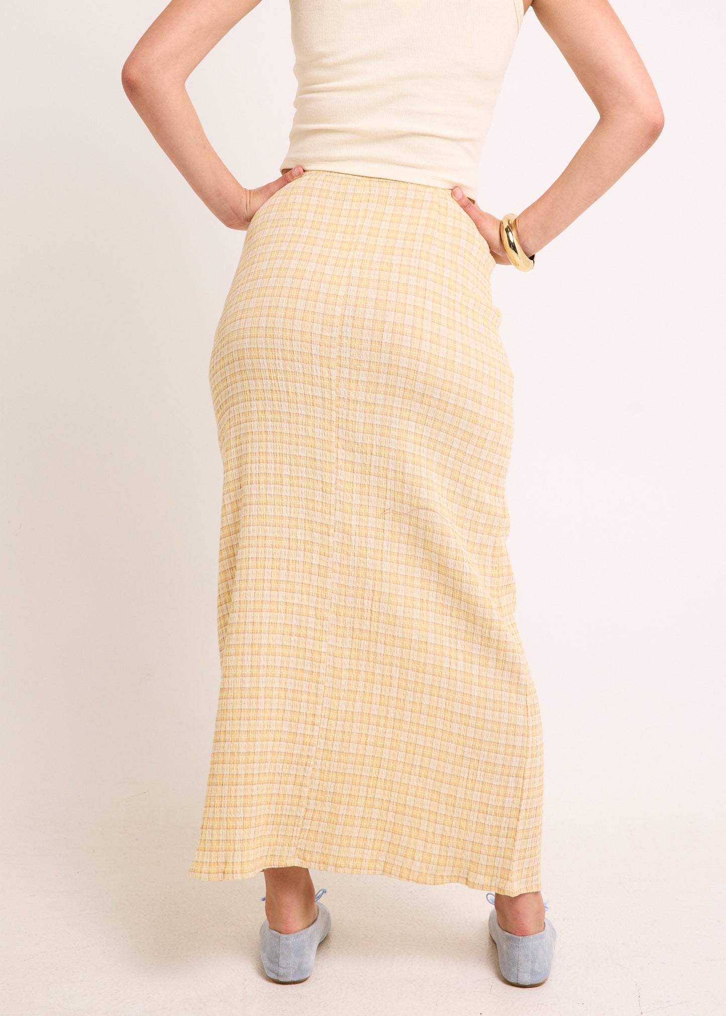 Sunday Seersucker Maxi Skirt