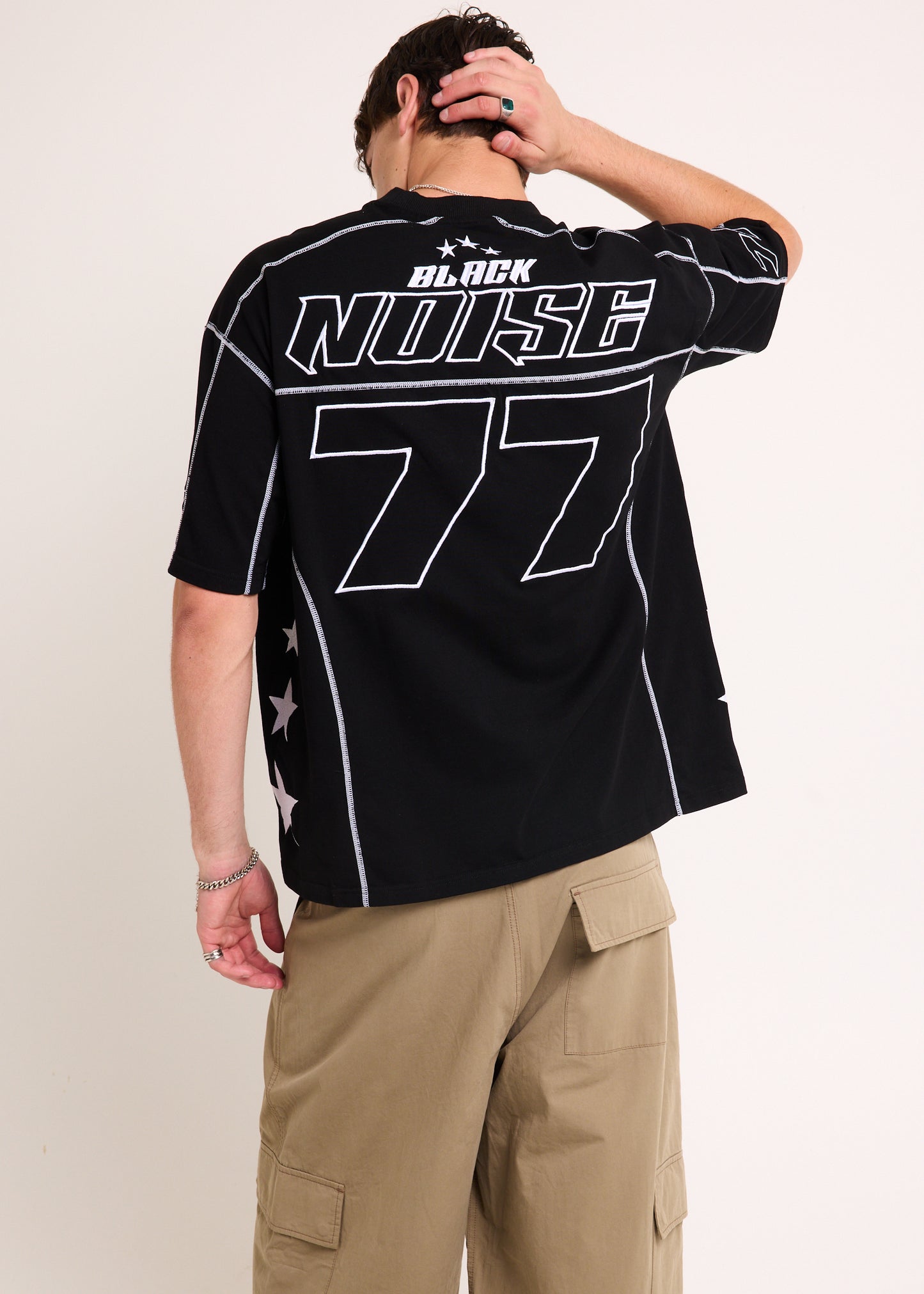 Noise Contrast Jersey T-Shirt