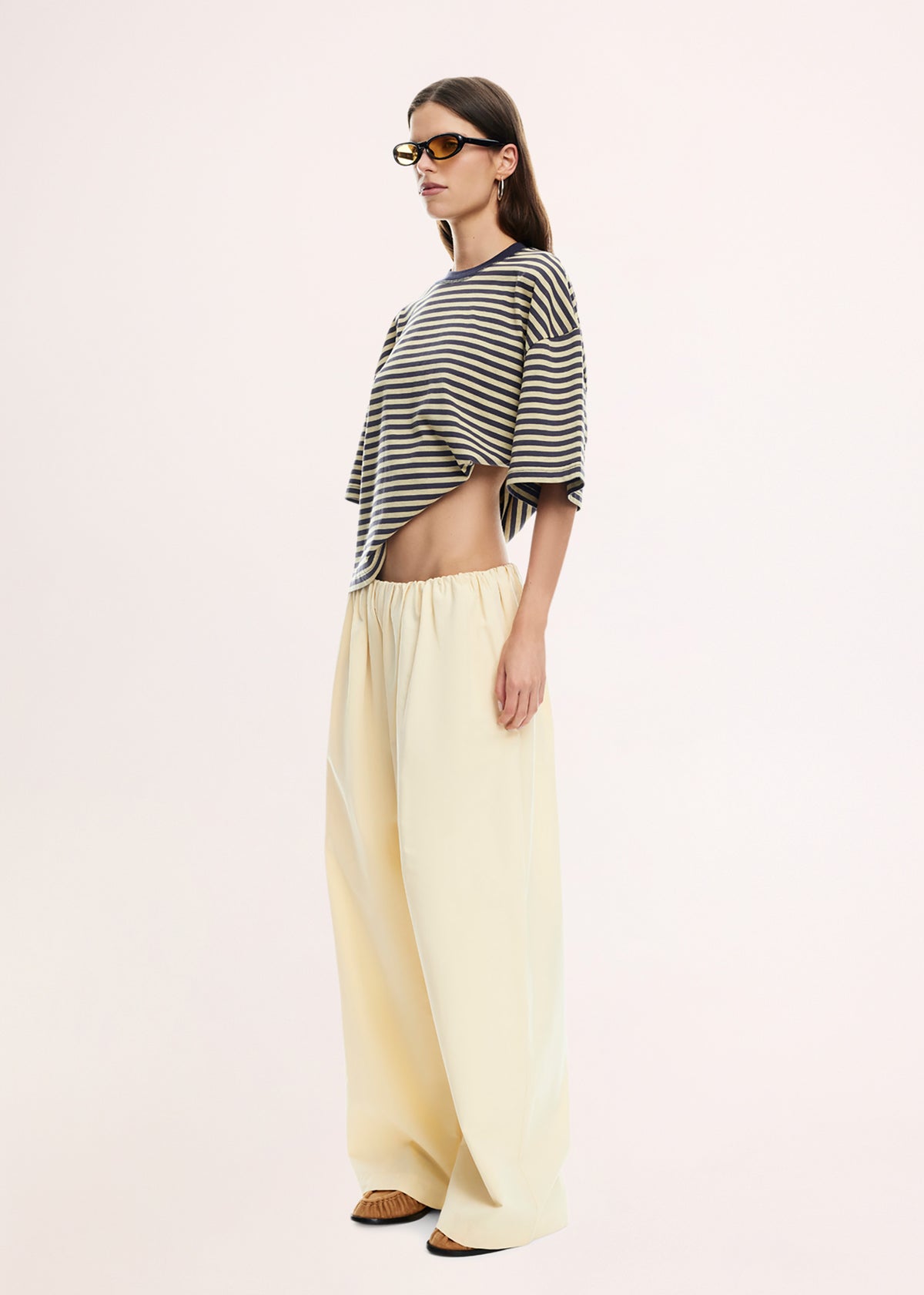 Bloom Short Sleeve T-Shirt BEIGE STRIPE