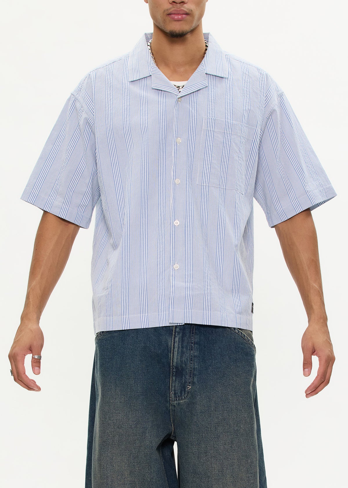 Bobby Camp Shirt BLUE STRIPE