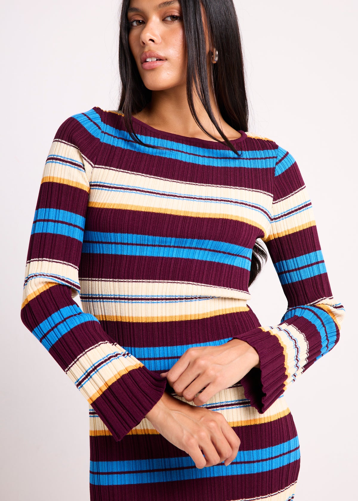 Tahlia Long Sleeve Knit Dress STRIPE