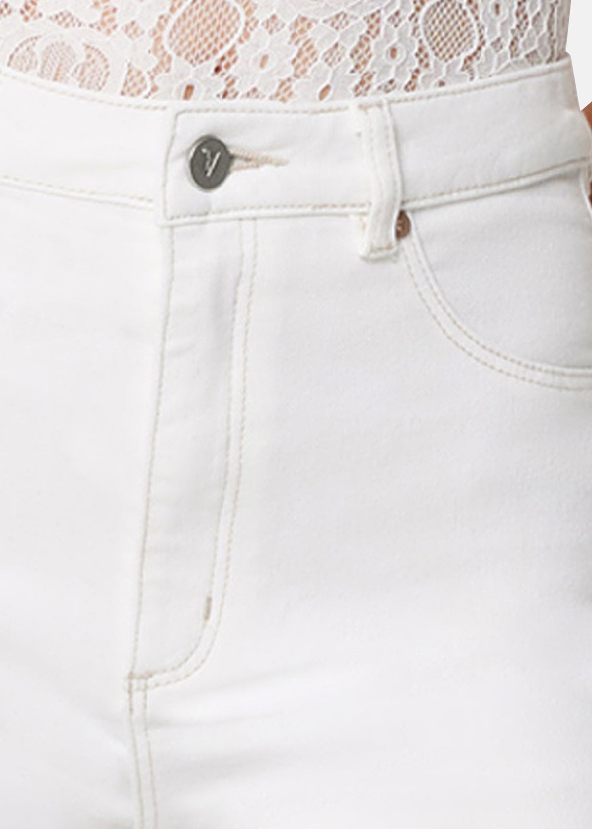 94 High & Wide Denim Jeans WESTERN WHITE