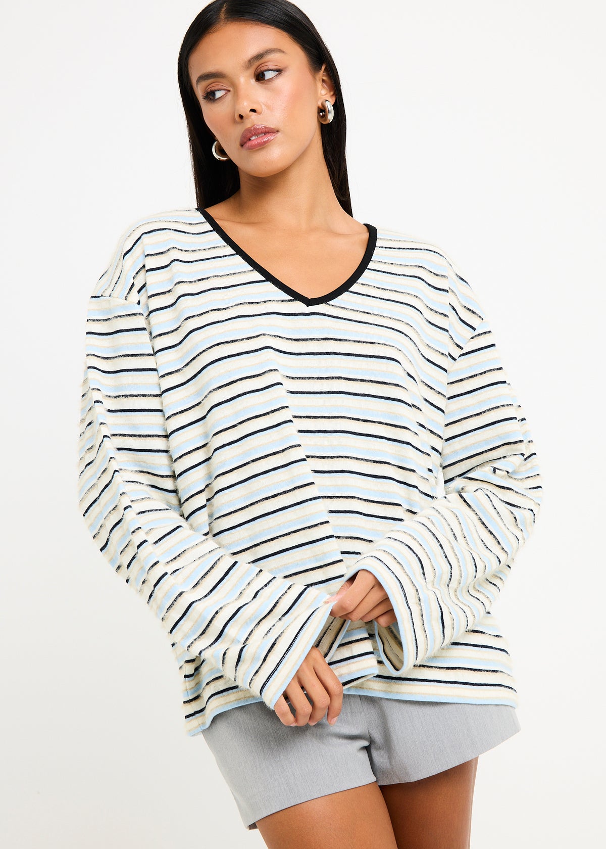 Julie Striped Long Sleeves Knit Jumper STRIPE