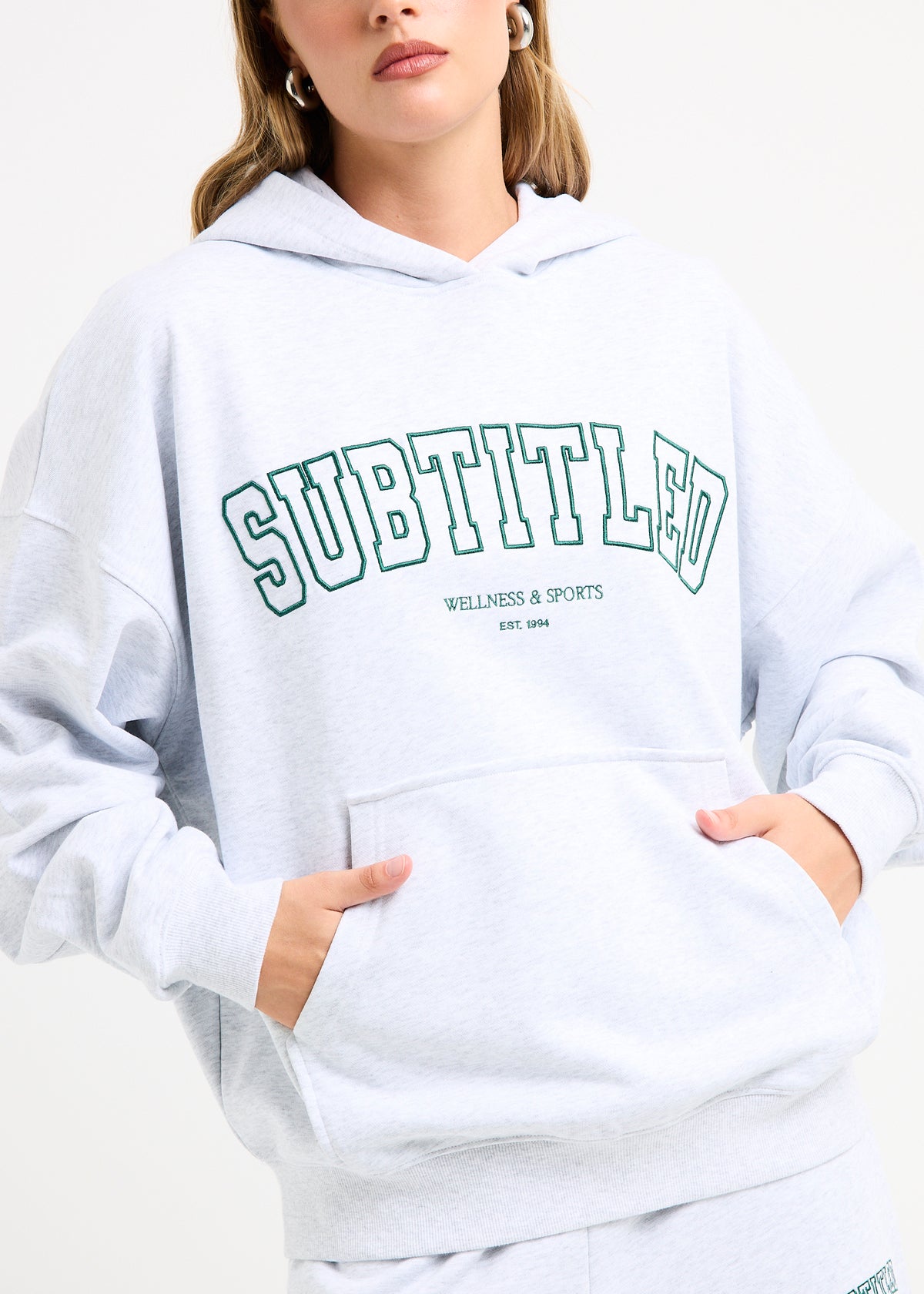 NYC Oversized Hoodie LIGHT GREY MARLE