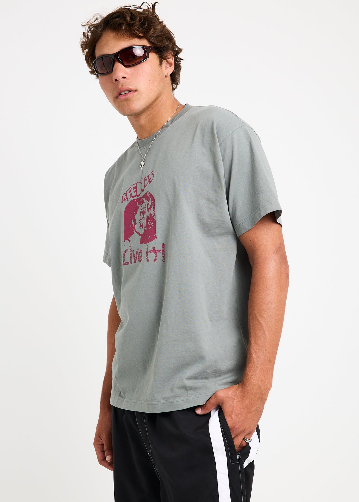 Live It Boxy T-Shirt WASHED SYCAMORE