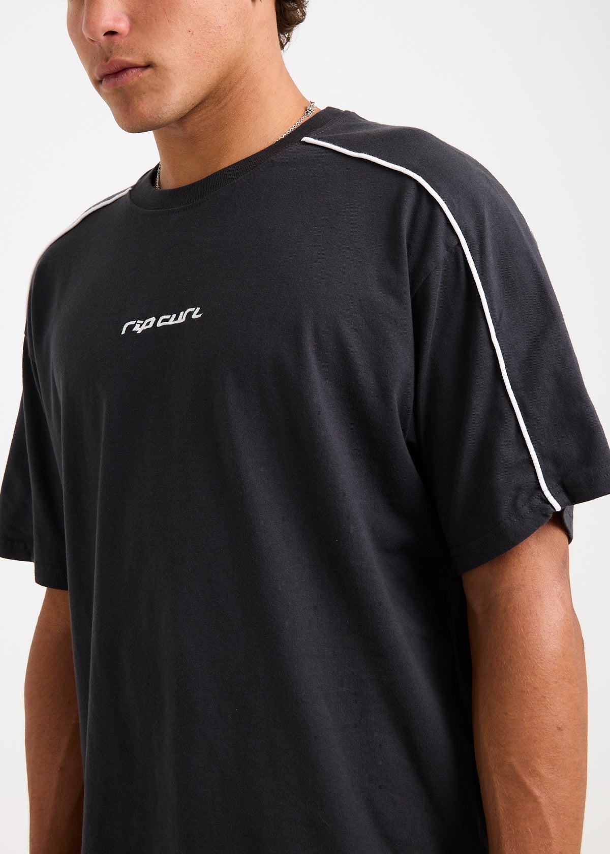 Inner Visions Panel Loose T-Shirt WASHED BLACK