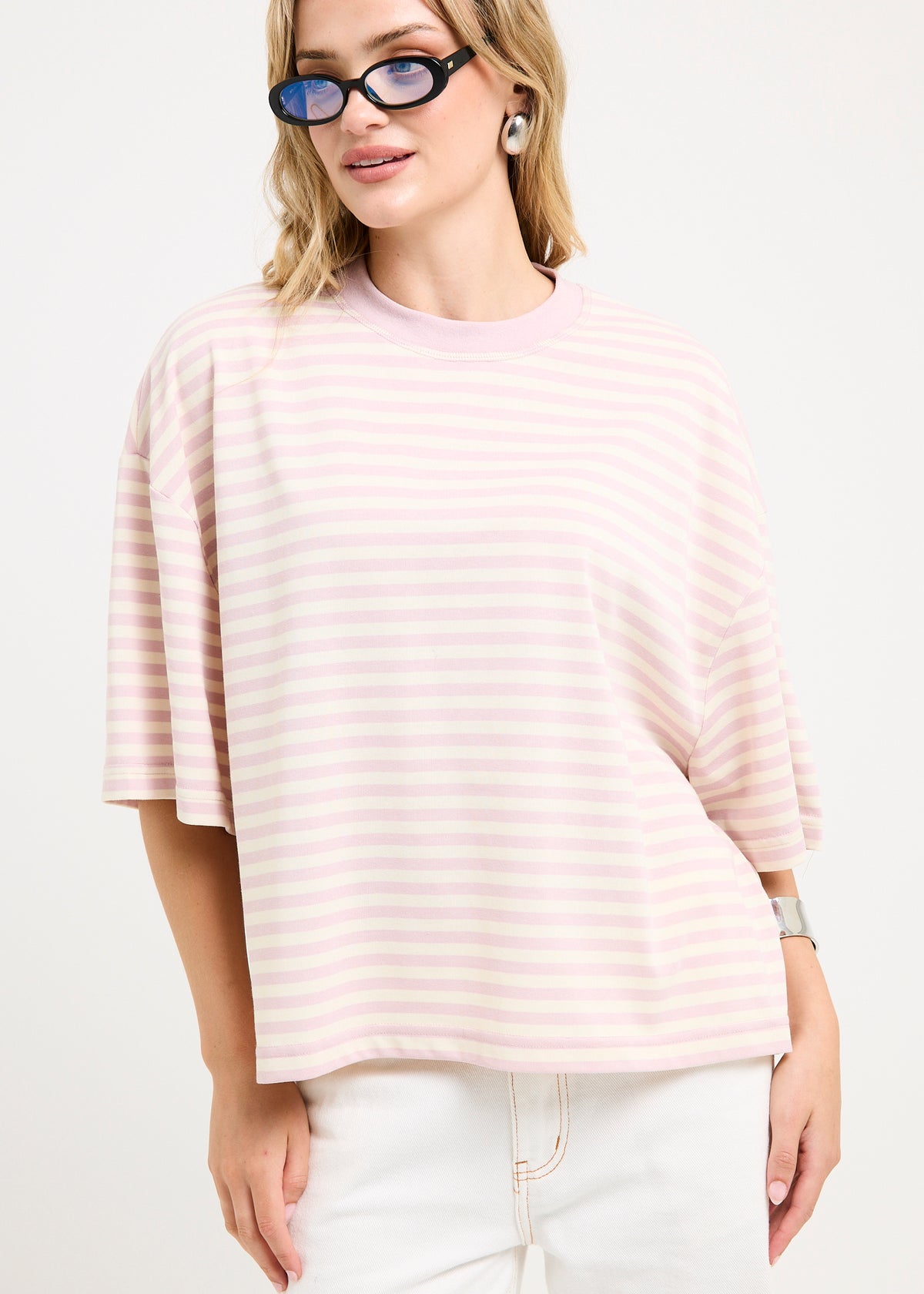 Bloom Short Sleeve T-Shirt BLUSH STRIPE