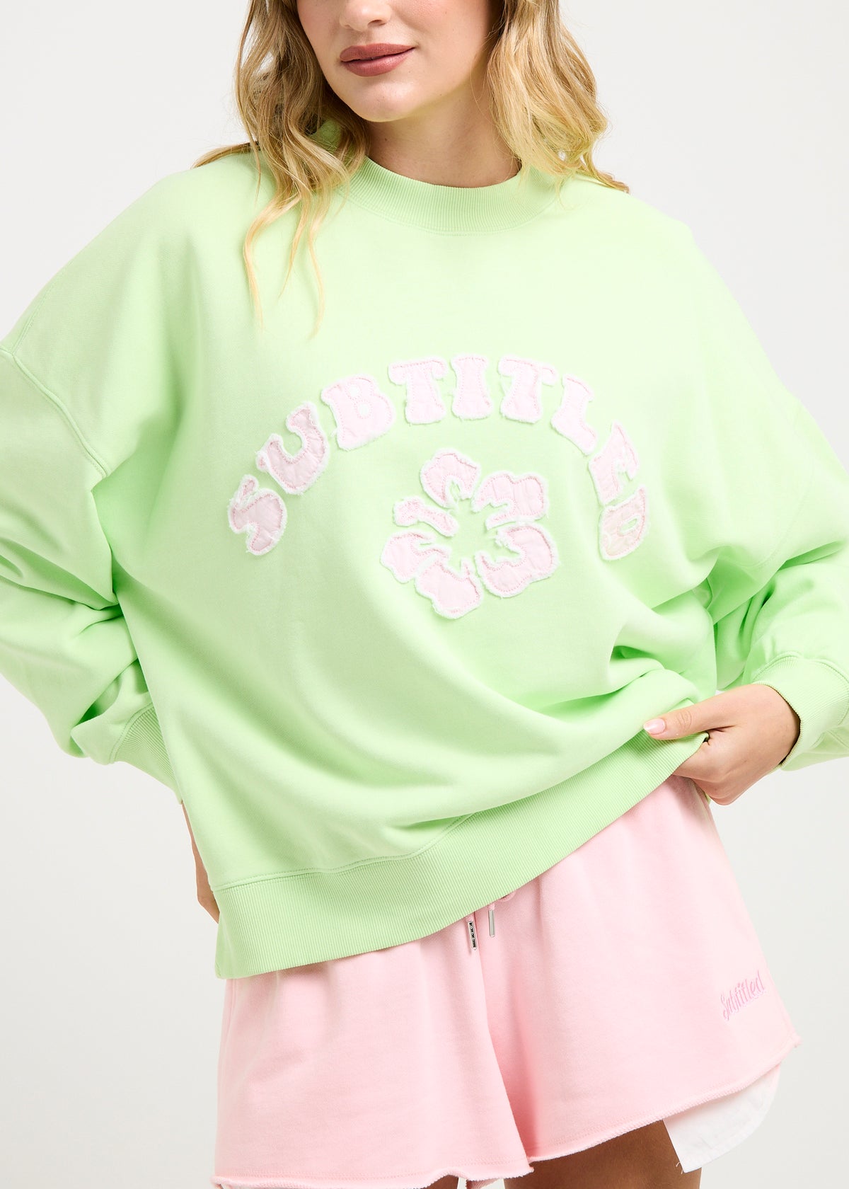 Aloha Boyfriend Crew Neck Jumper GREEN