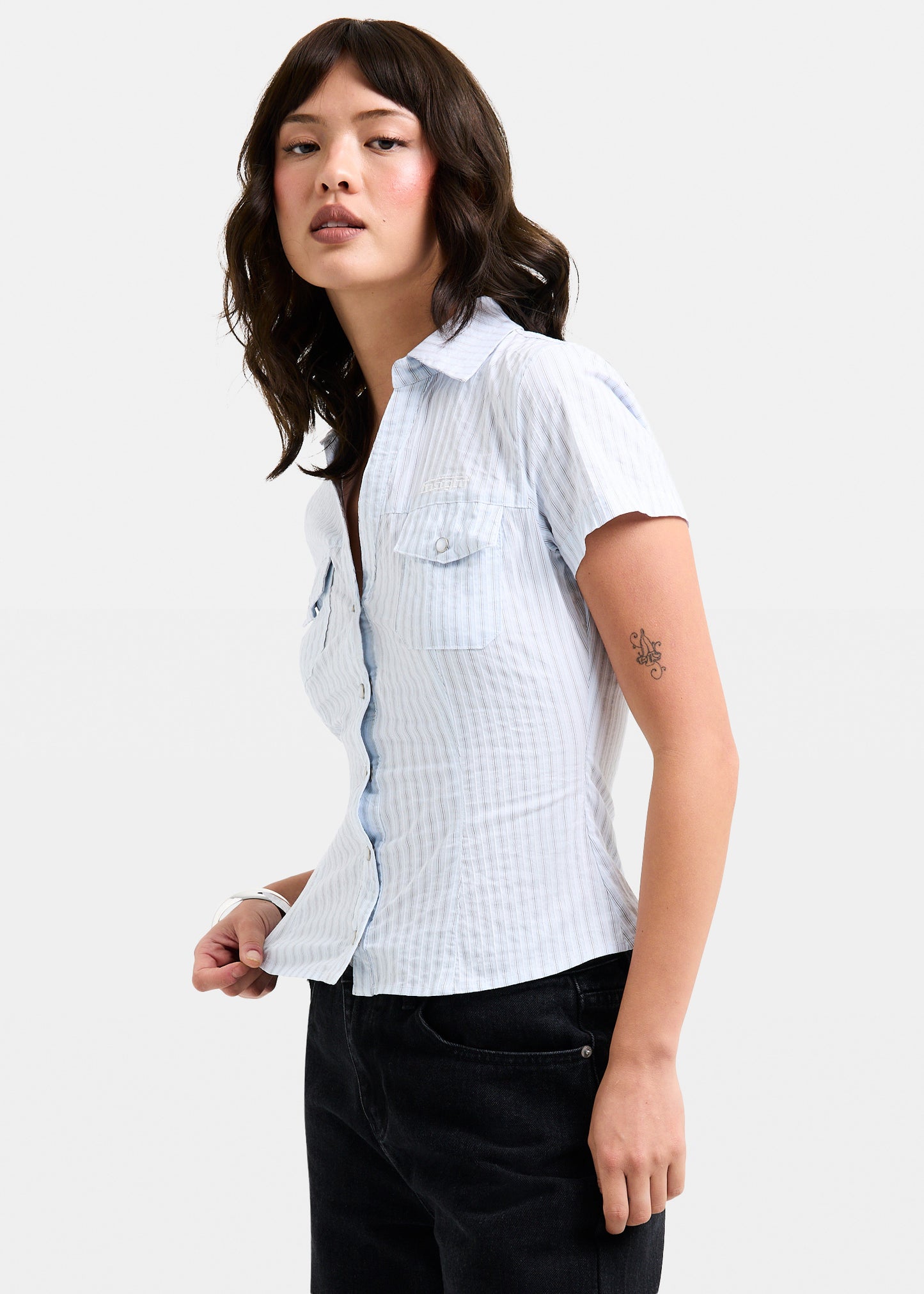Blake Stripe Popper Shirt