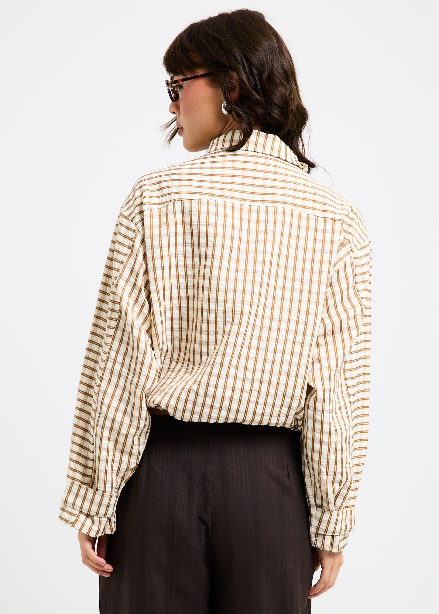 Myla Puckered Check Windbreaker
