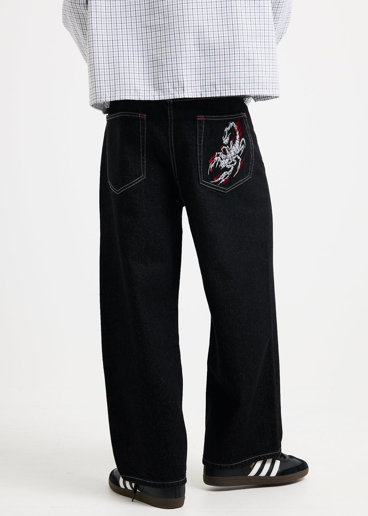 Base Baggy Denim Jeans TRASHED BLACK