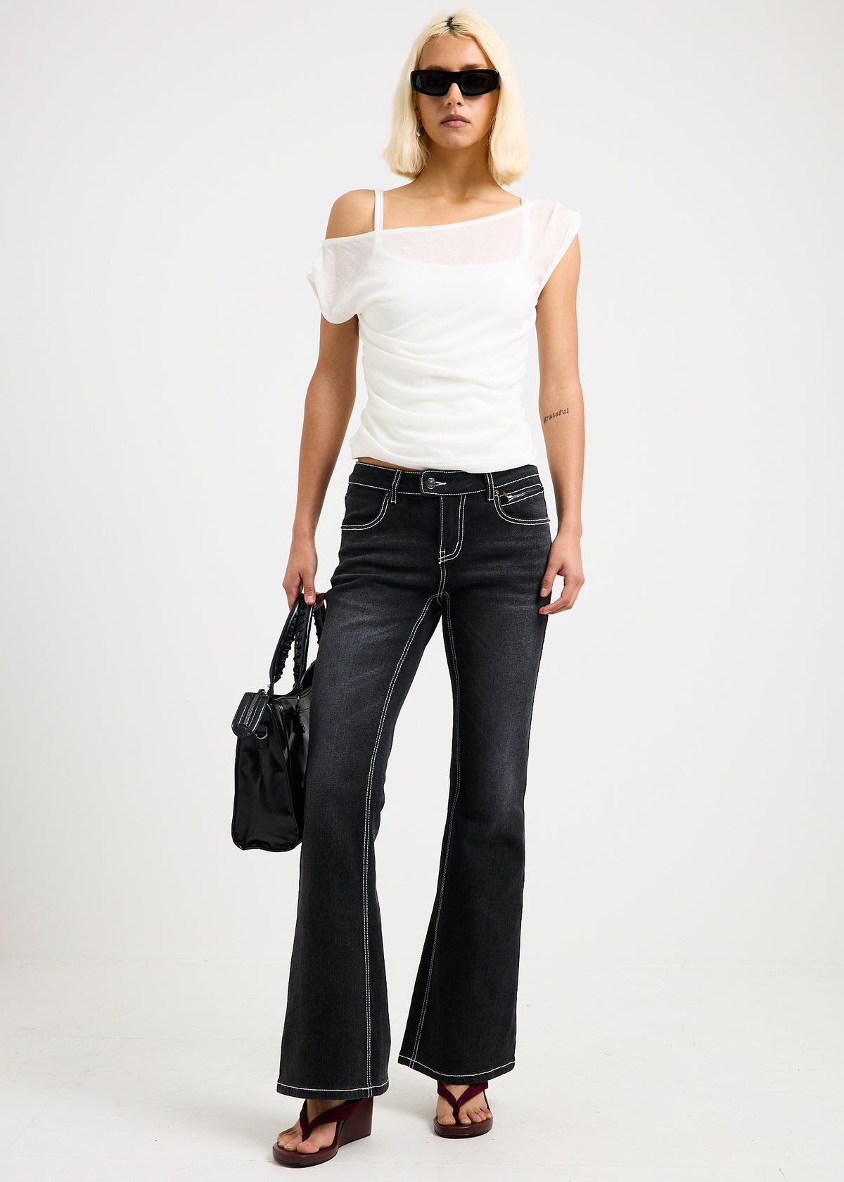 Melrose Y2K Low Flare Denim Jeans
