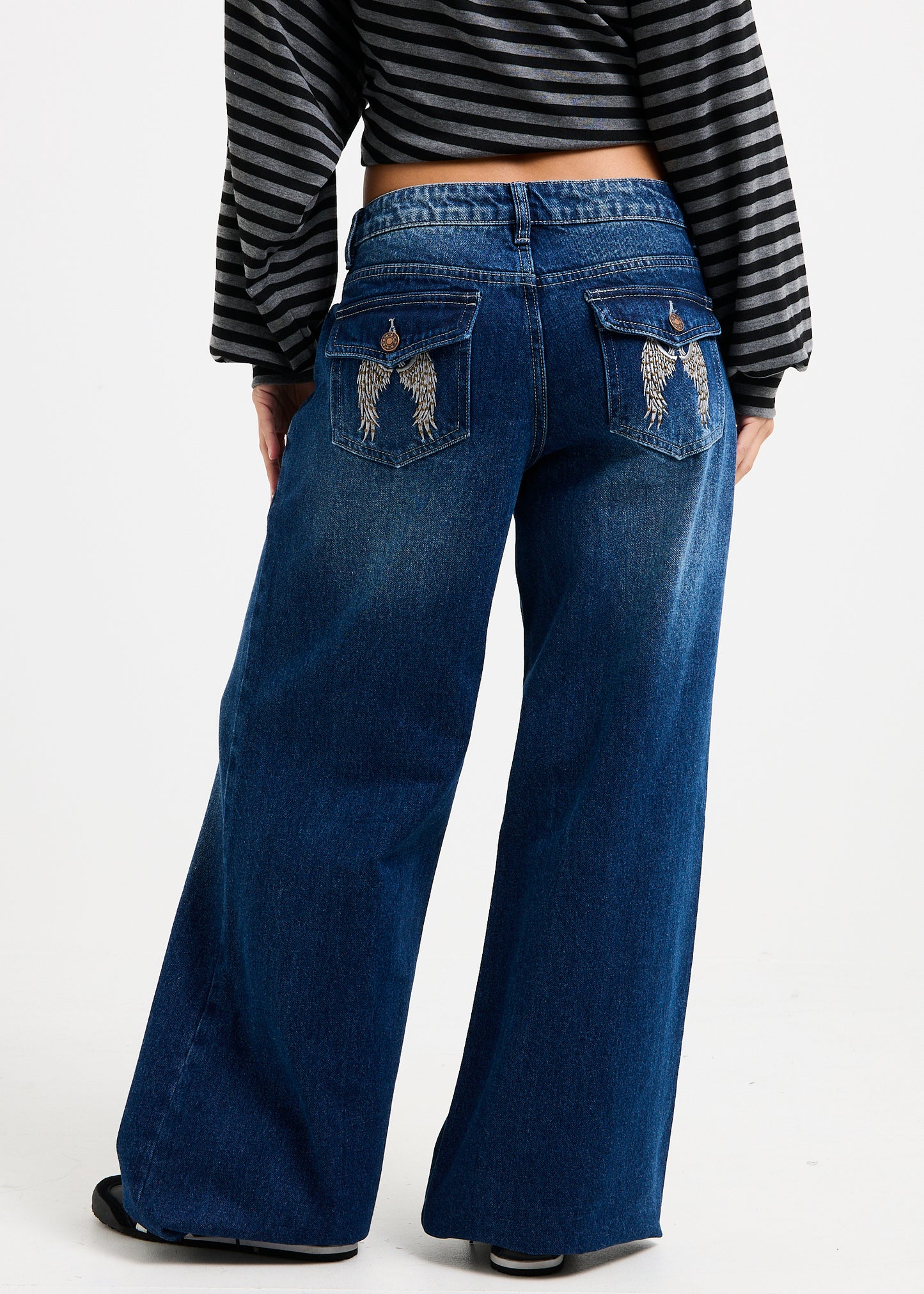 Cindy Low Wide Denim Jeans