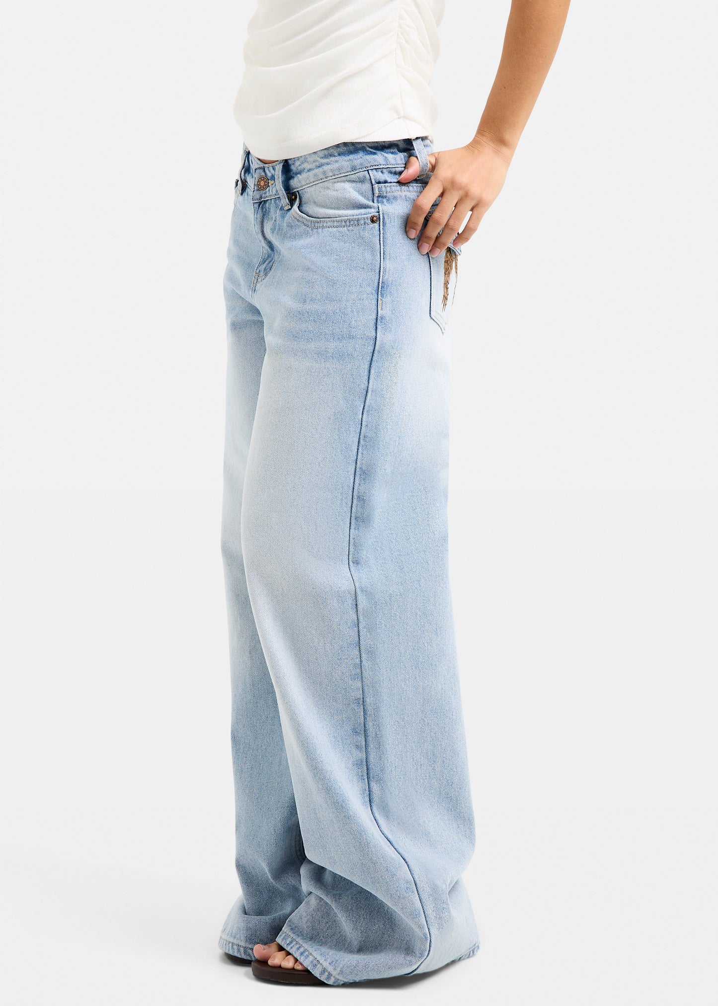 Cindy Low Wide Denim Jeans